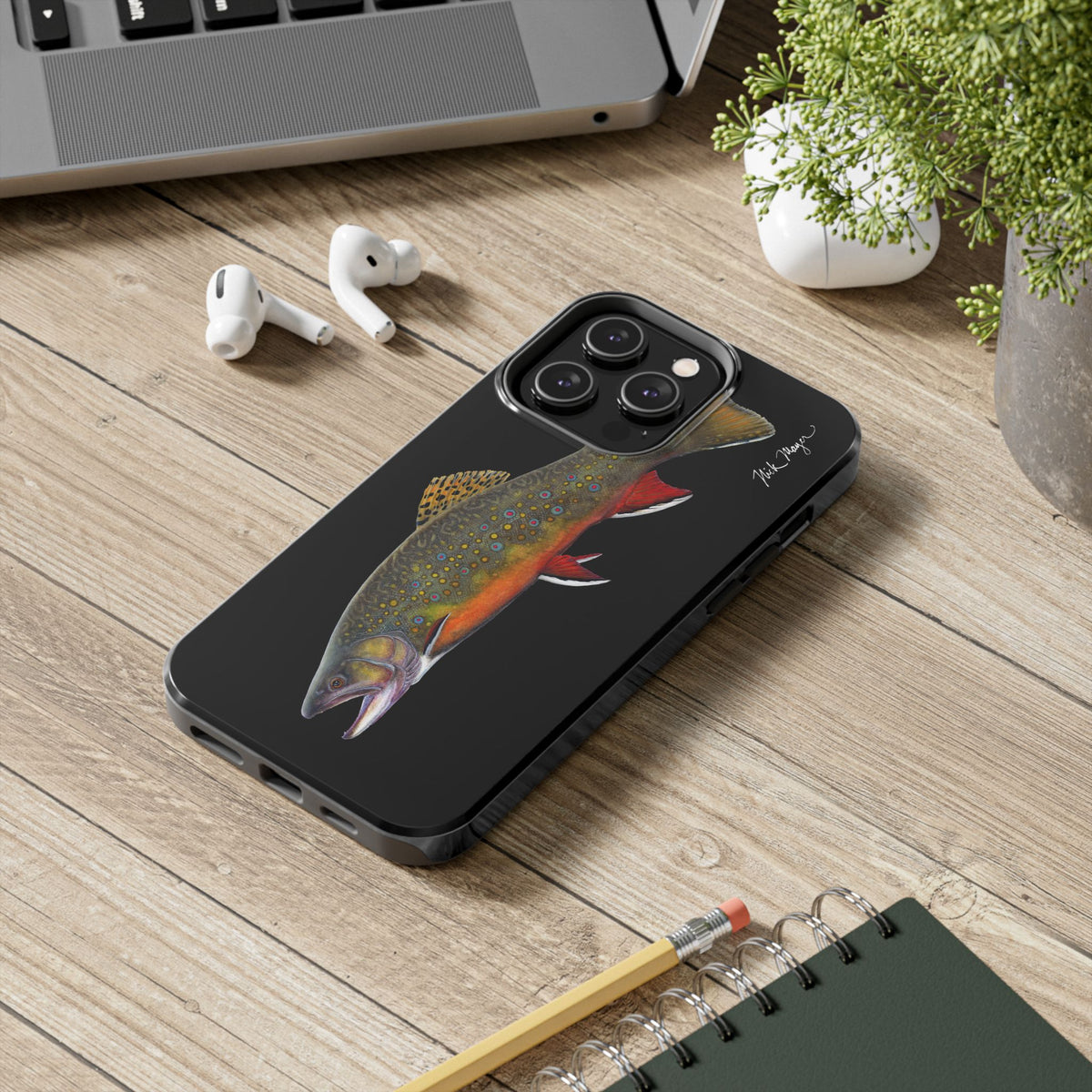Brook Trout Black Phone Case (iPhone) Printify