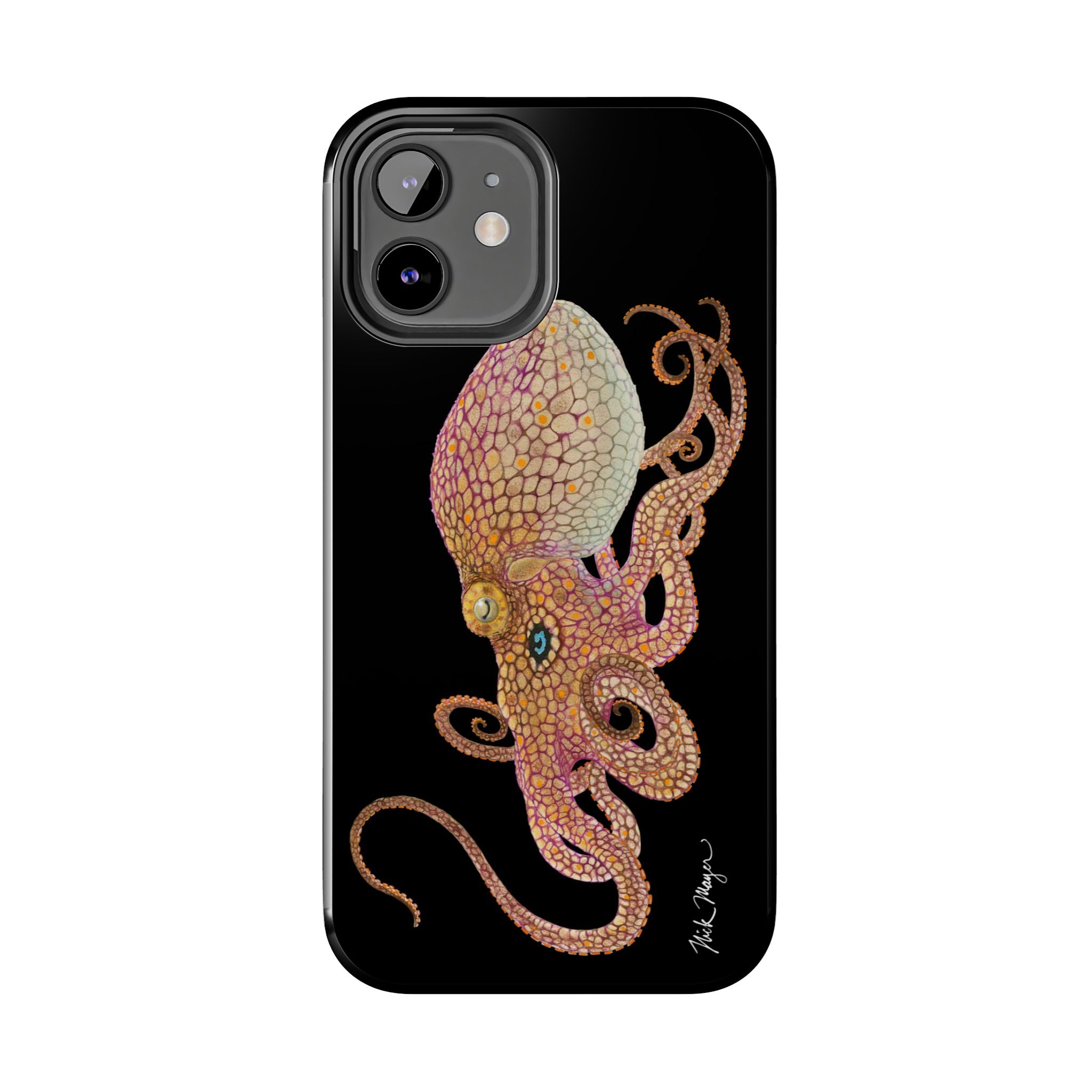 Two Spot Octopus Black Phone Case (iPhone)