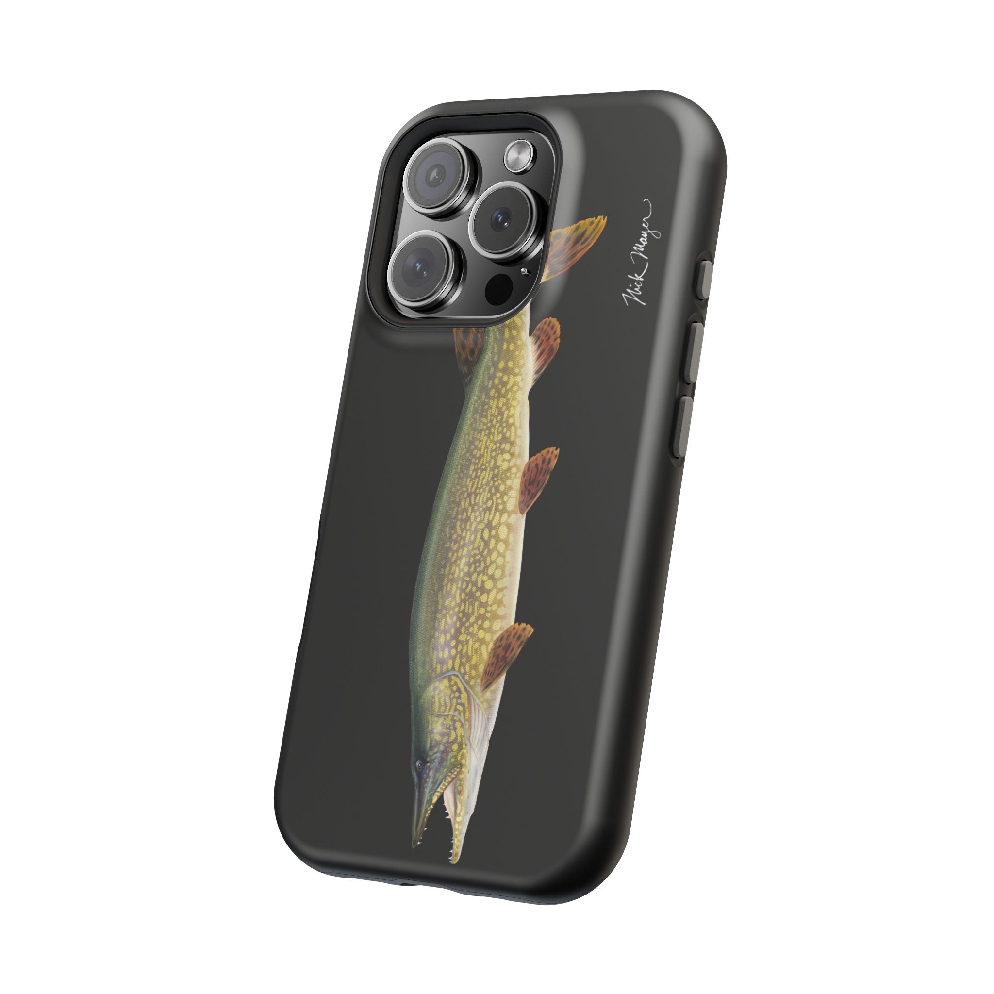 Northern Pike MagSafe Black iPhone Case Printify