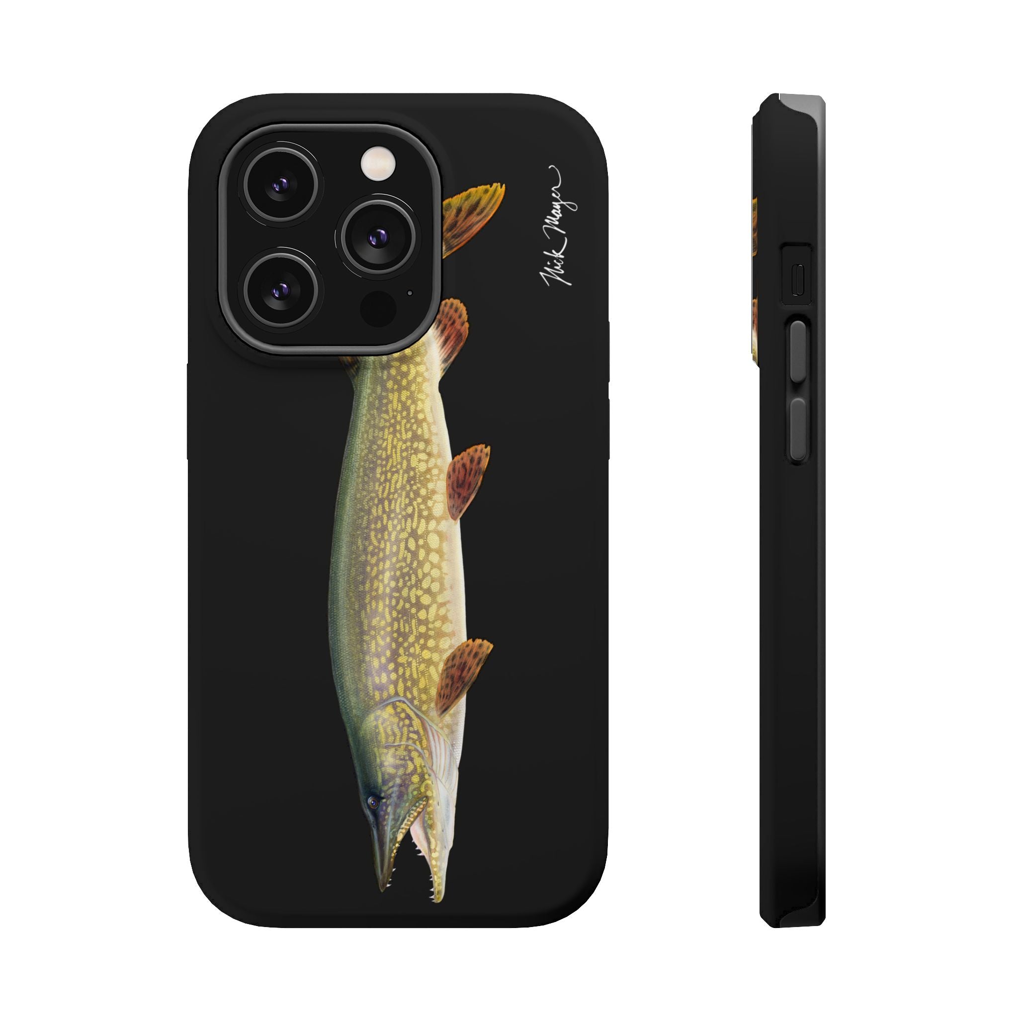 Northern Pike MagSafe Black iPhone Case Printify
