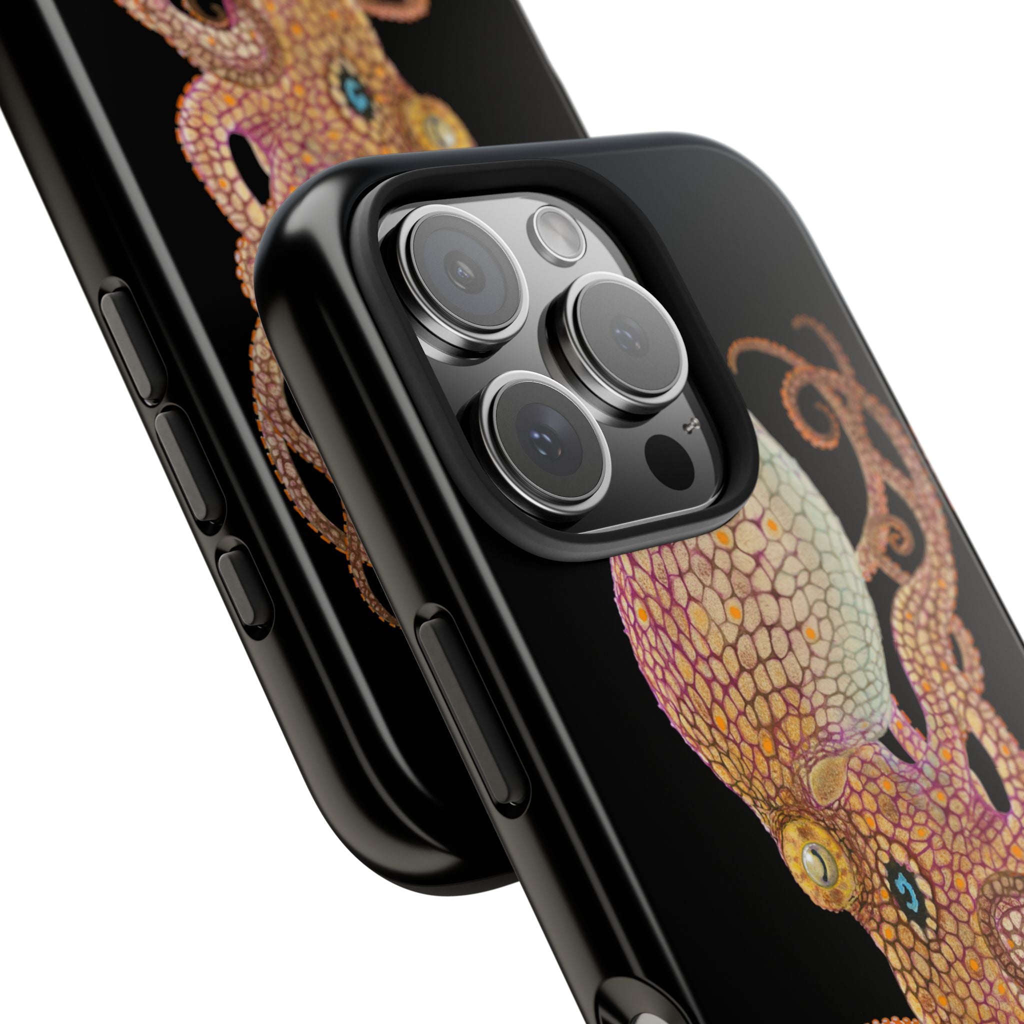 Two Spot Octopus Black Phone Case (iPhone)