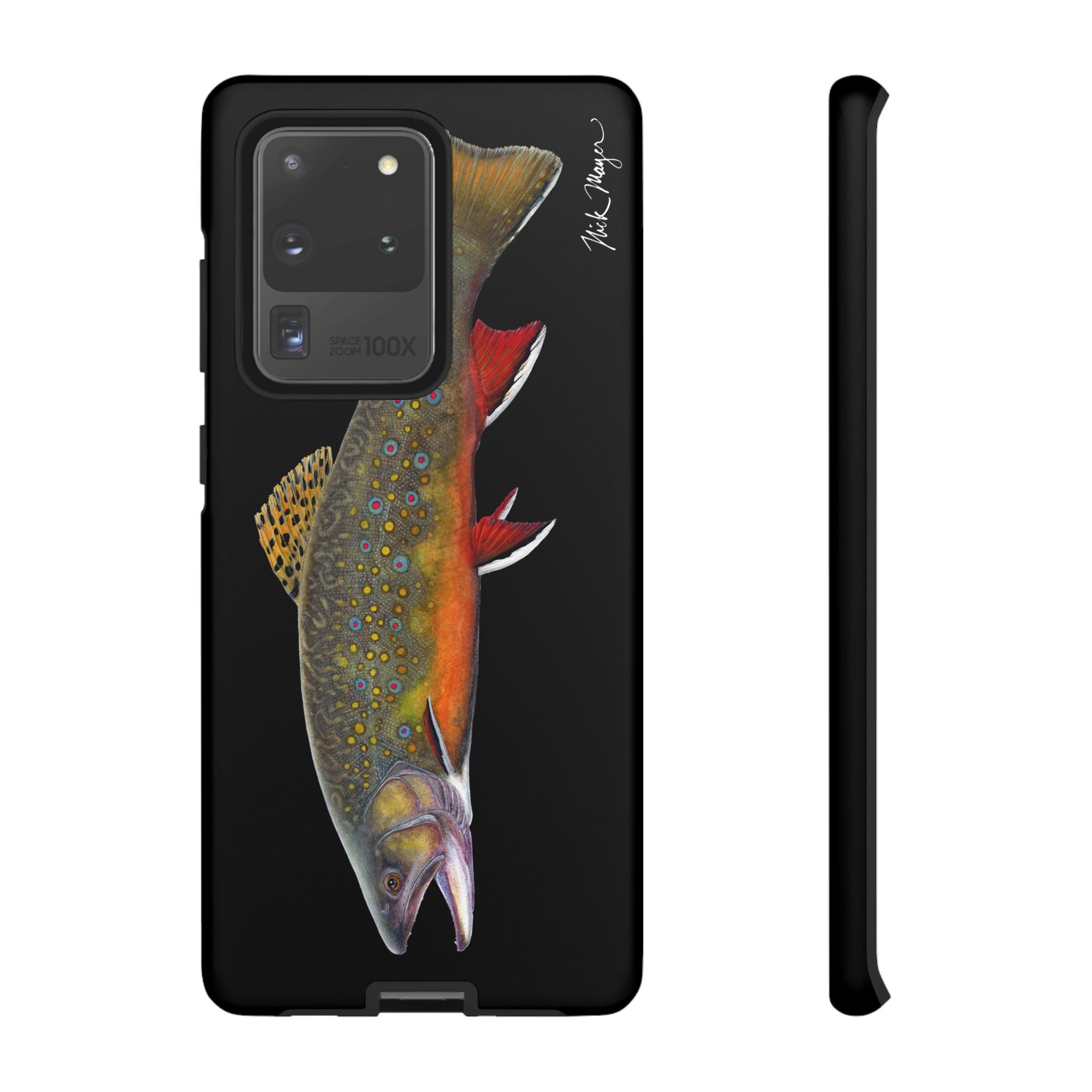 Brook Trout Black Phone Cases (Samsung) Printify
