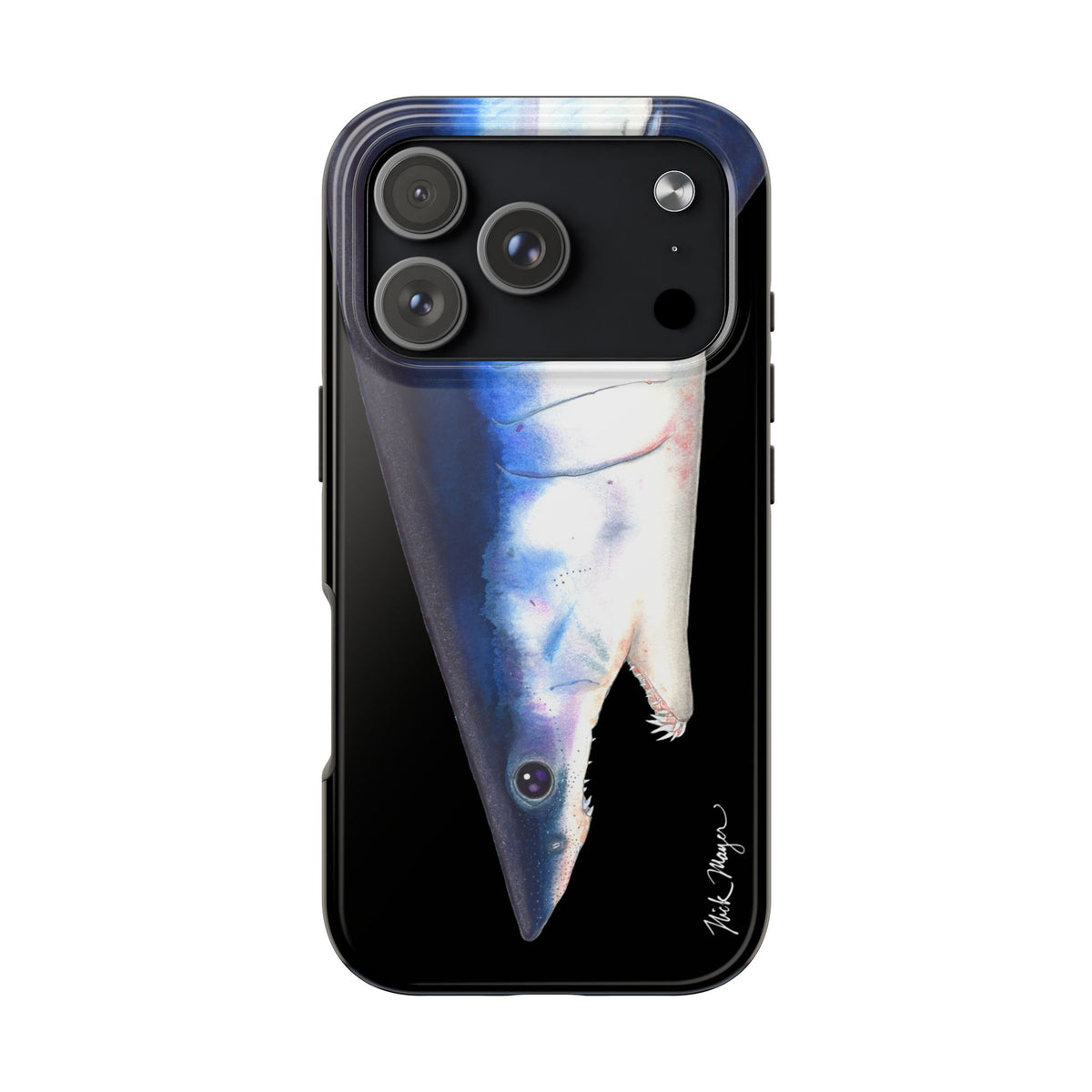 Mako Shark Face Black Case (iPhone) Printify