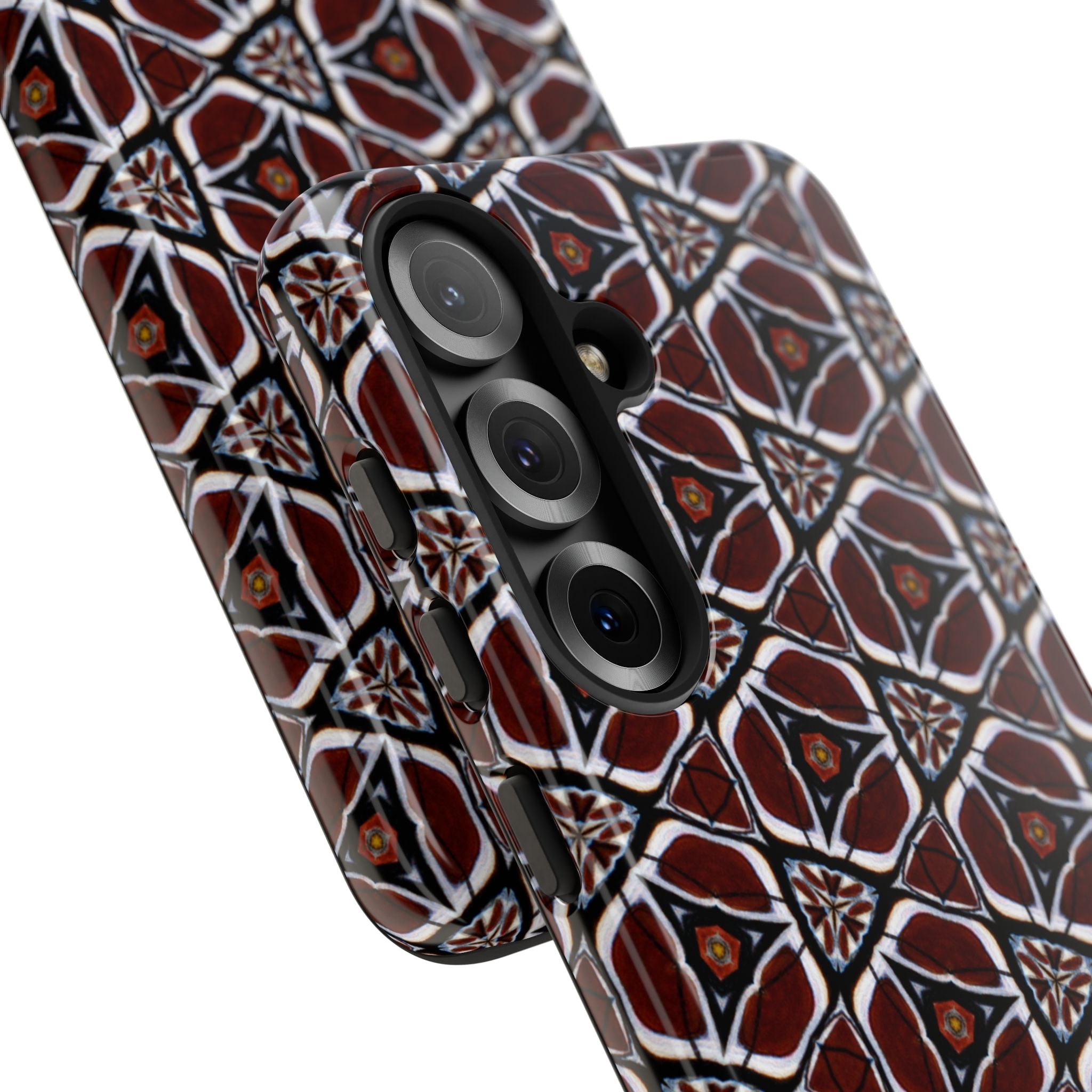 Maroon Butterfly Pattern Phone Case (Samsung)