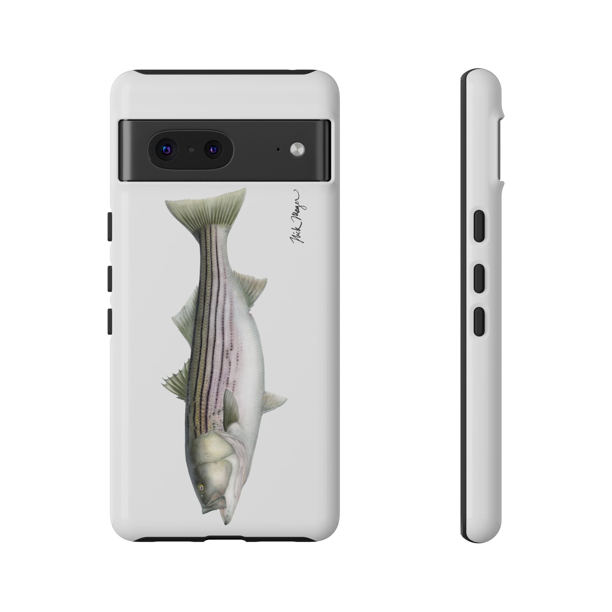 30 lb Striper White Phone Case (Samsung) Printify