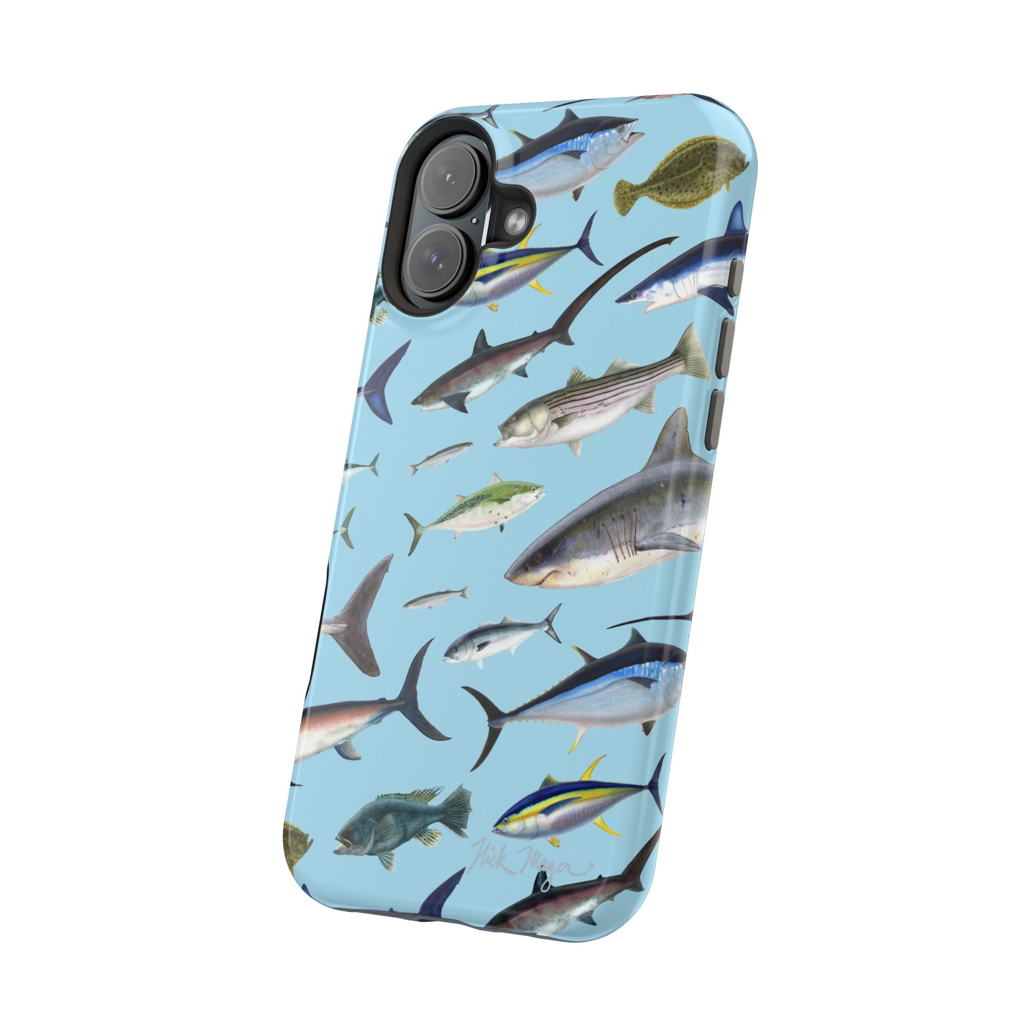 New England Fish Blue MagSafe iPhone Case