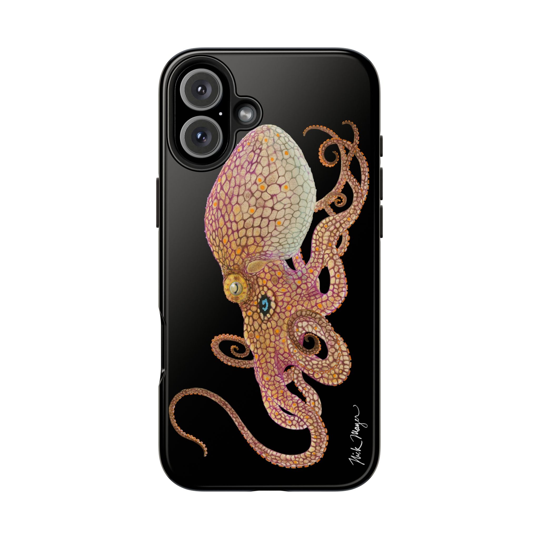Two Spot Octopus Black Phone Case (iPhone)