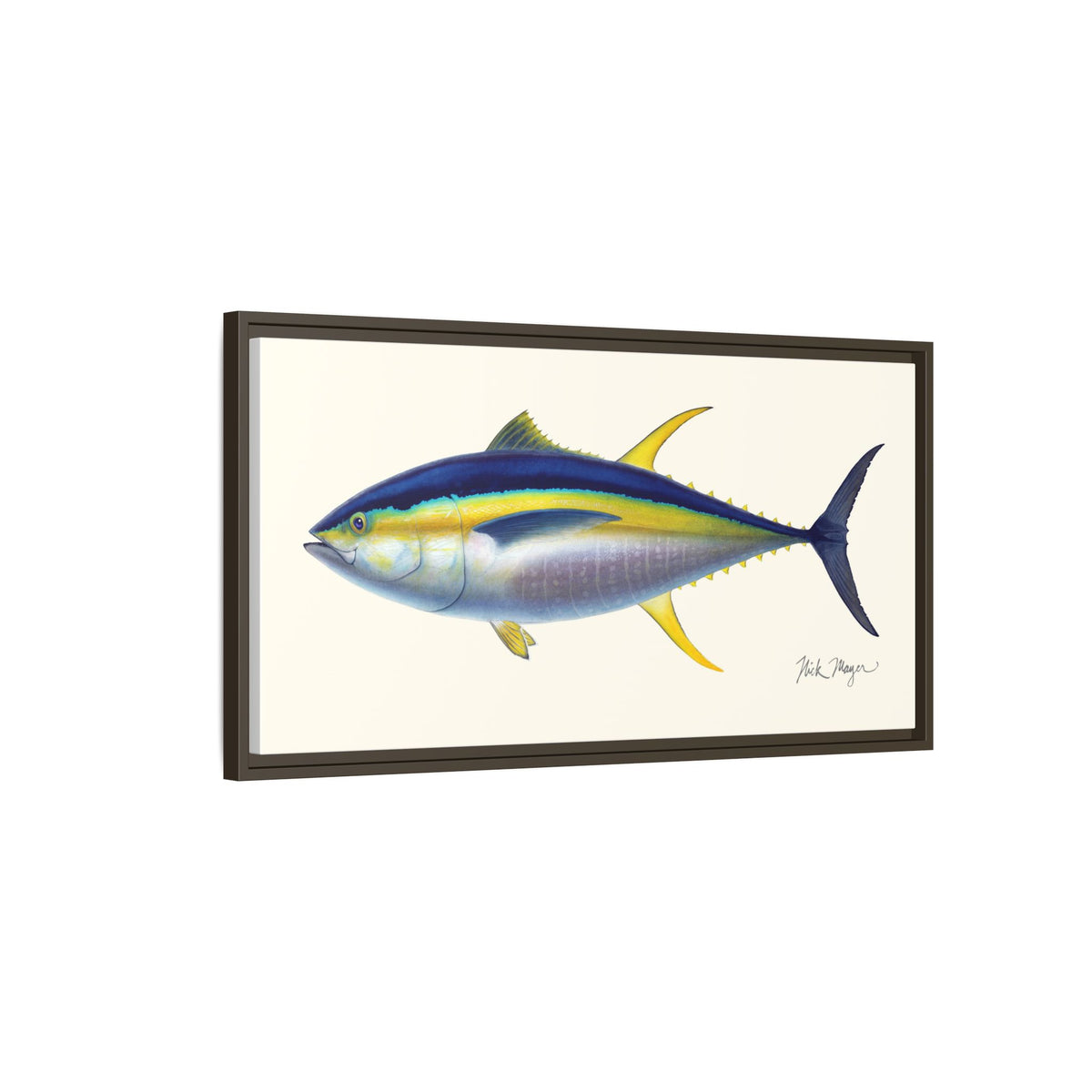 Yellowfin Tuna Framed Canvas Print Printify