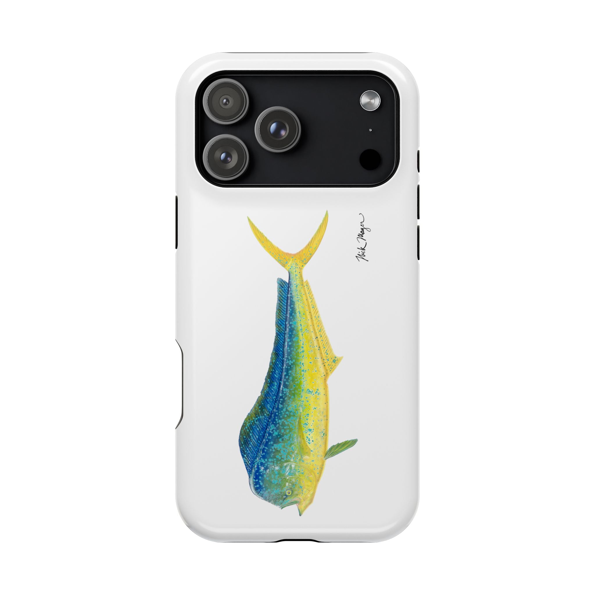 Bull Mahi MagSafe White iPhone Case