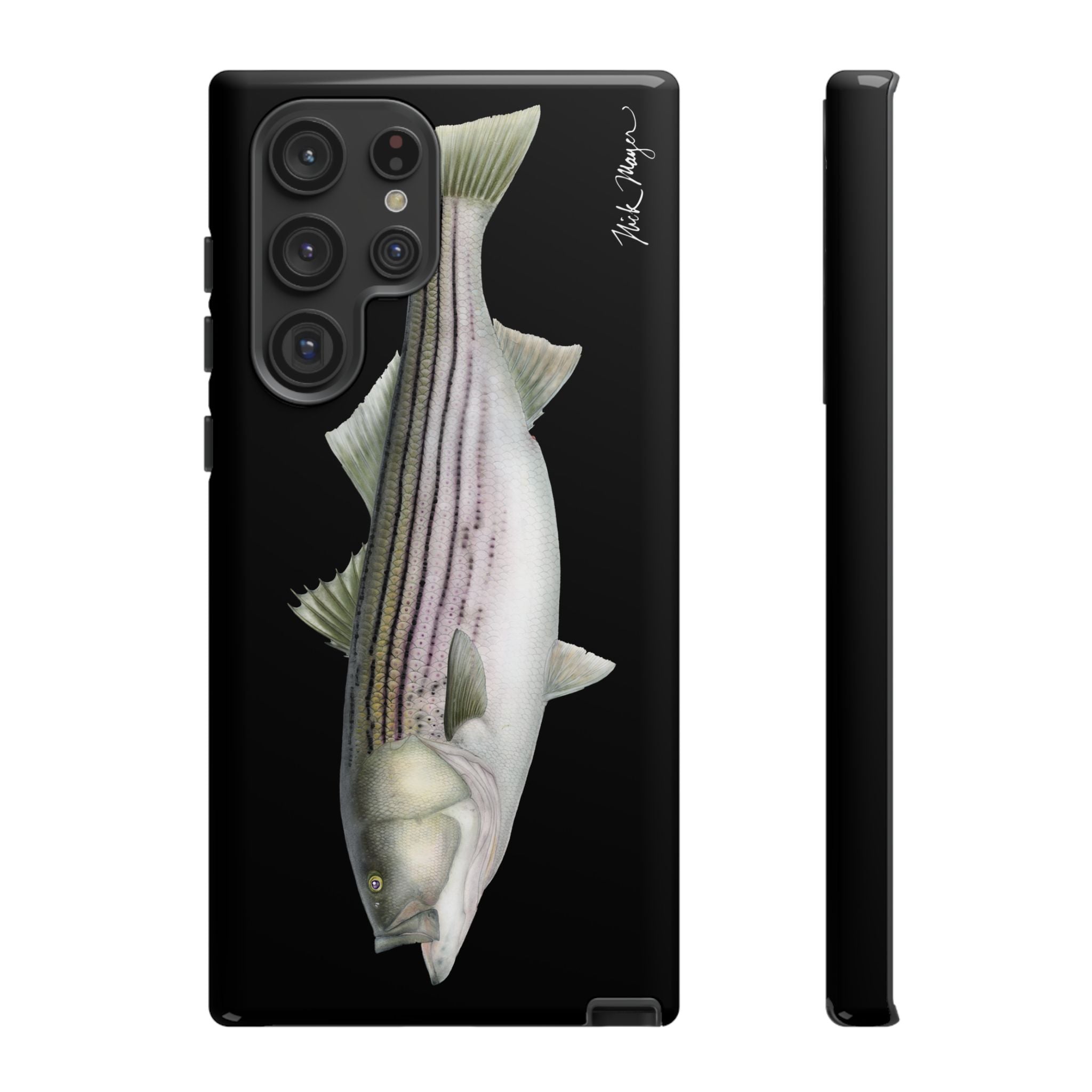 30 lb Striper Black Phone Case (Samsung) Printify