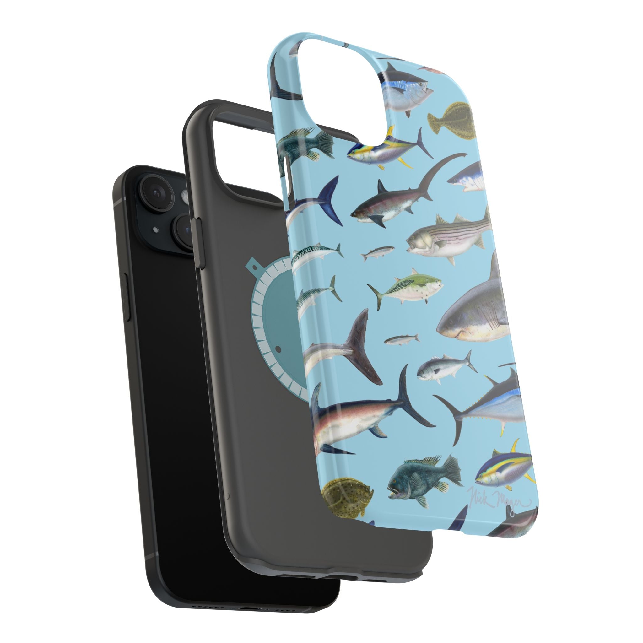 New England Fish Blue MagSafe iPhone Case