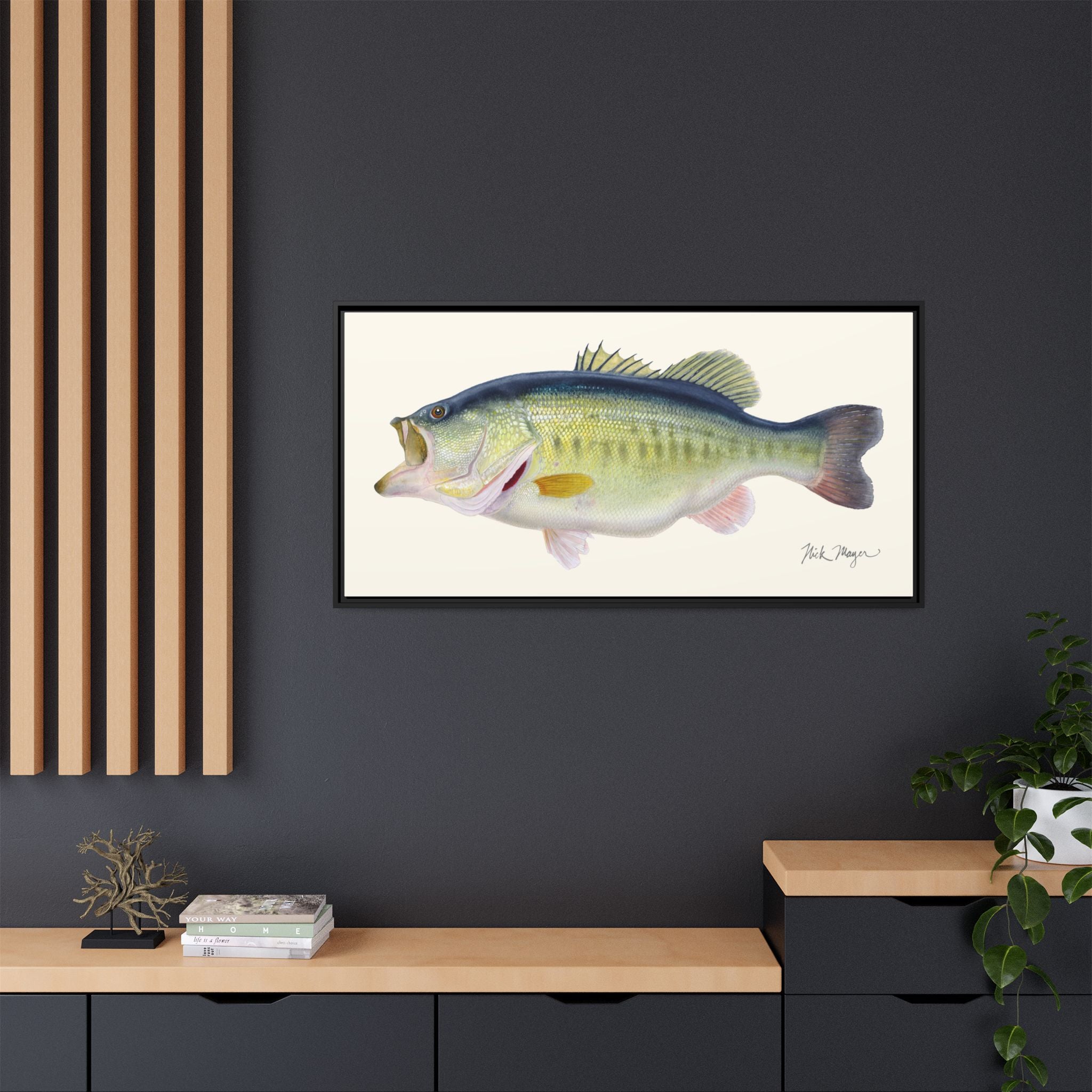 Largemouth Bass 3 Framed Canvas Print