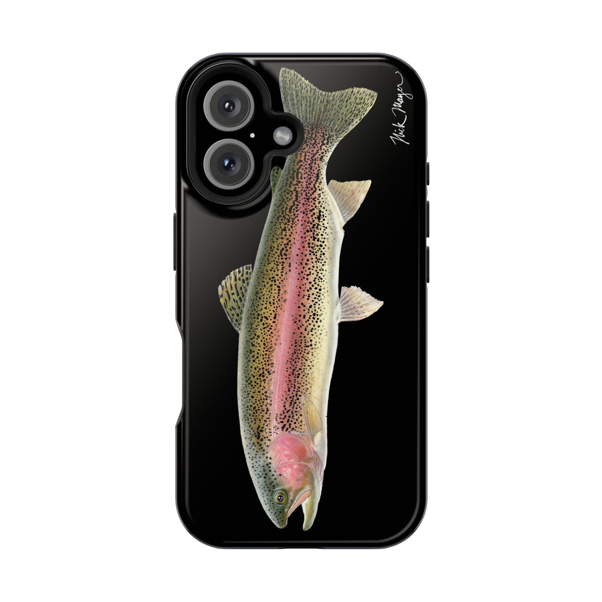 Rainbow Trout MagSafe Black iPhone Case