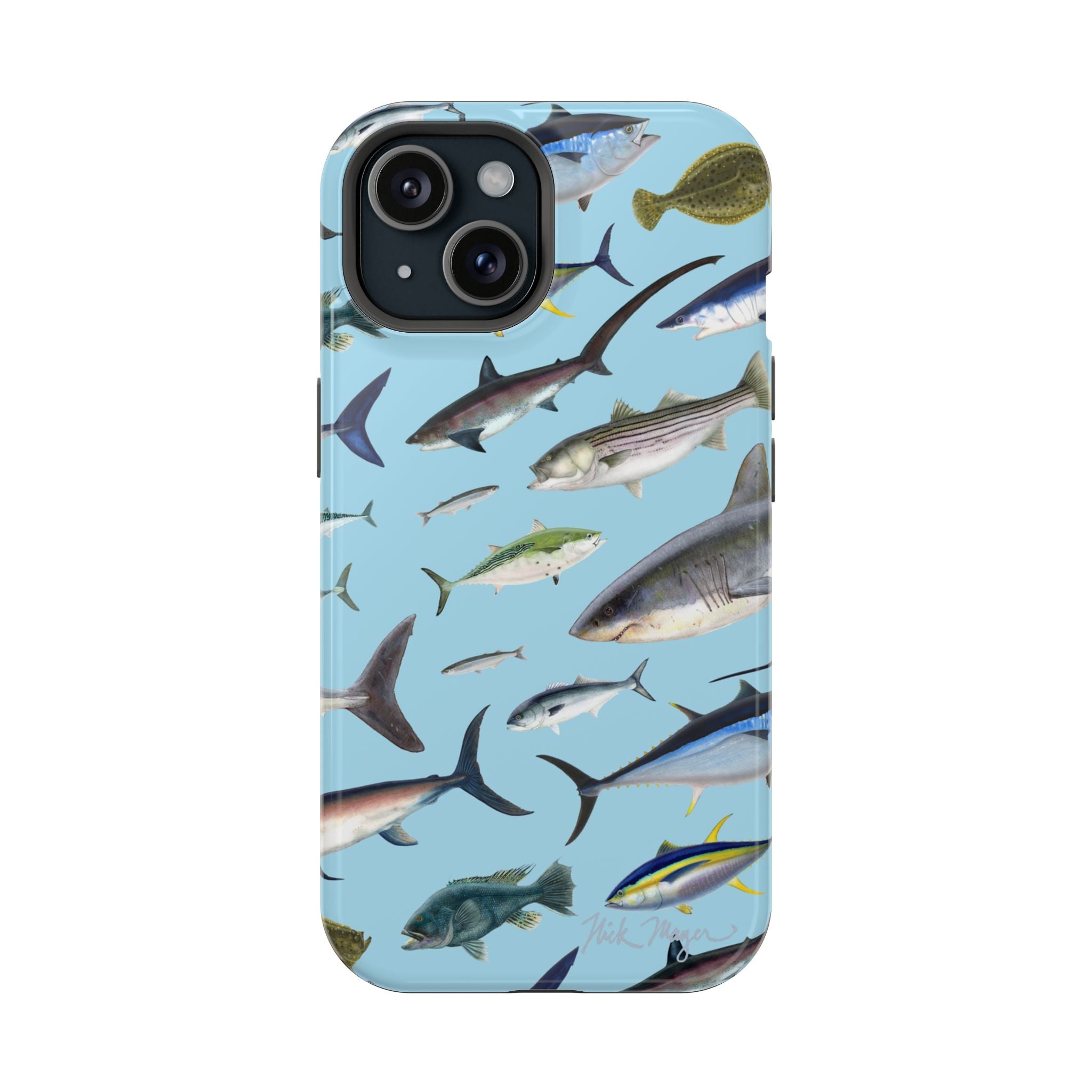 New England Fish Blue MagSafe iPhone Case