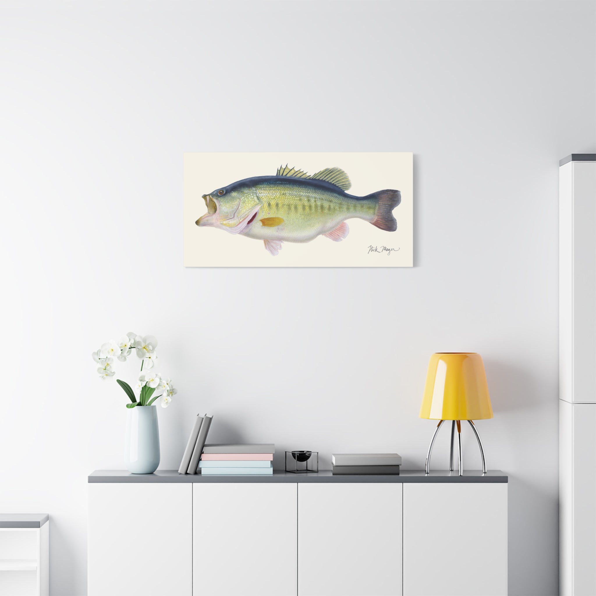 Largemouth Bass III Canvas Print Printify