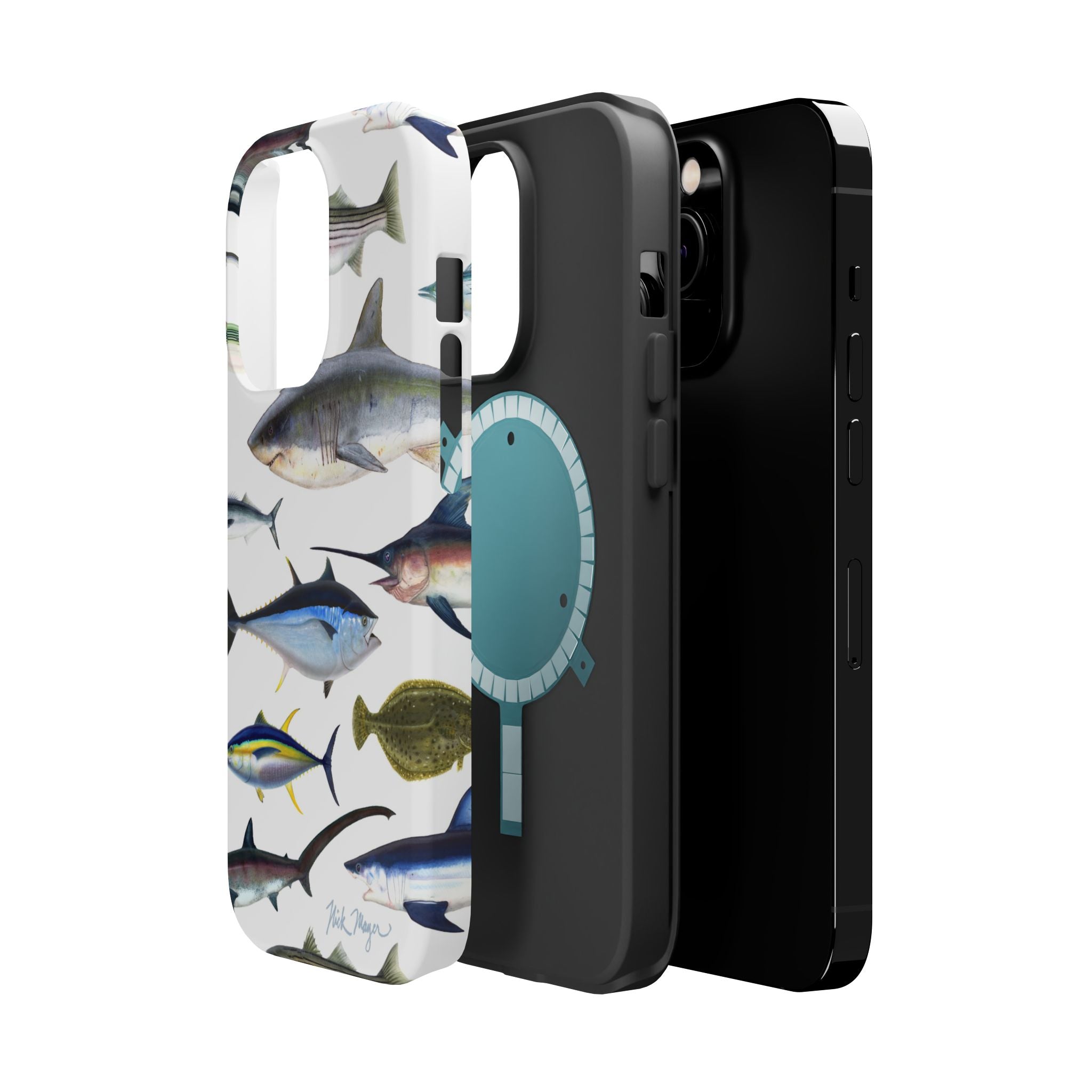 New England Fish White MagSafe iPhone Case