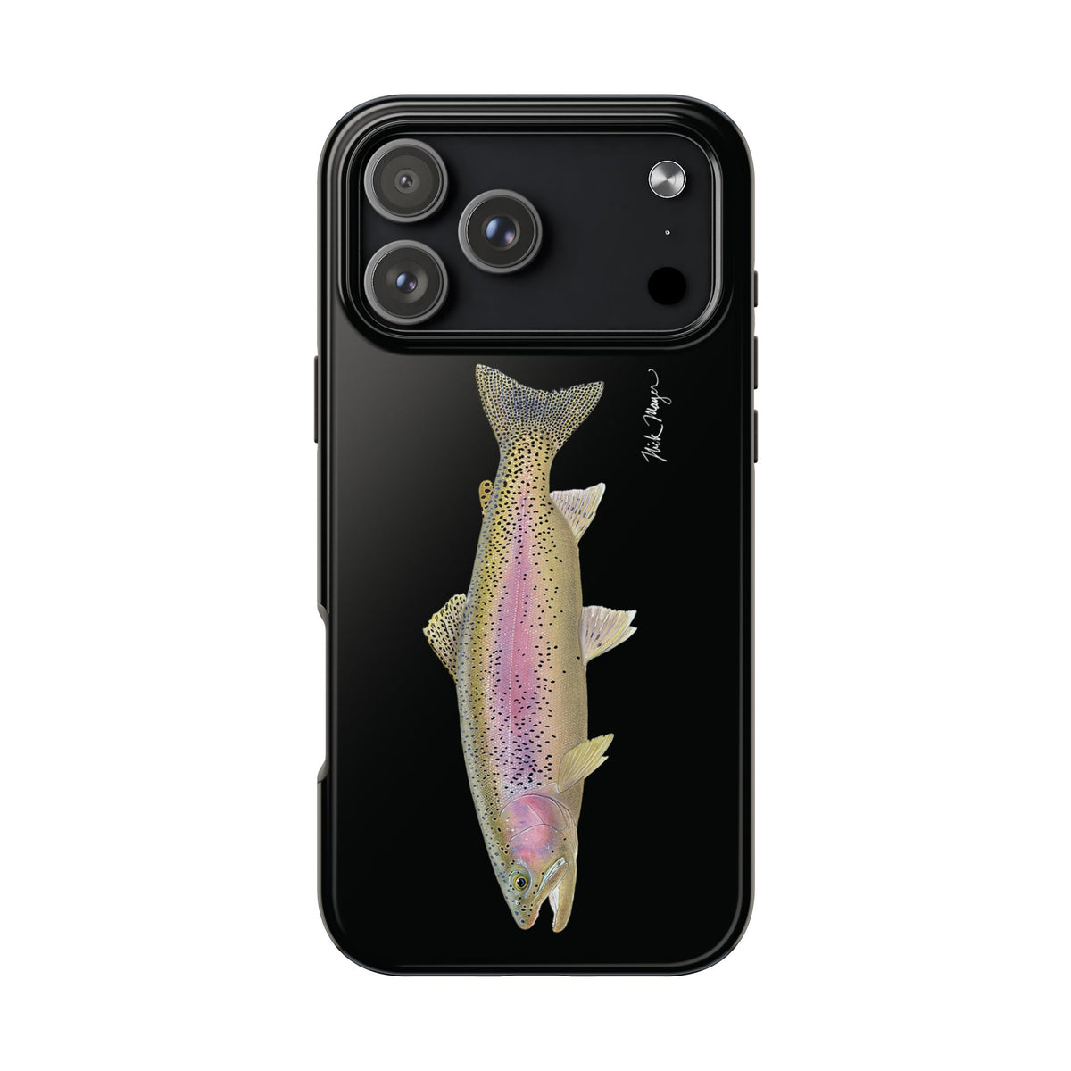 Rainbow Trout 3 Black iPhone Case Printify