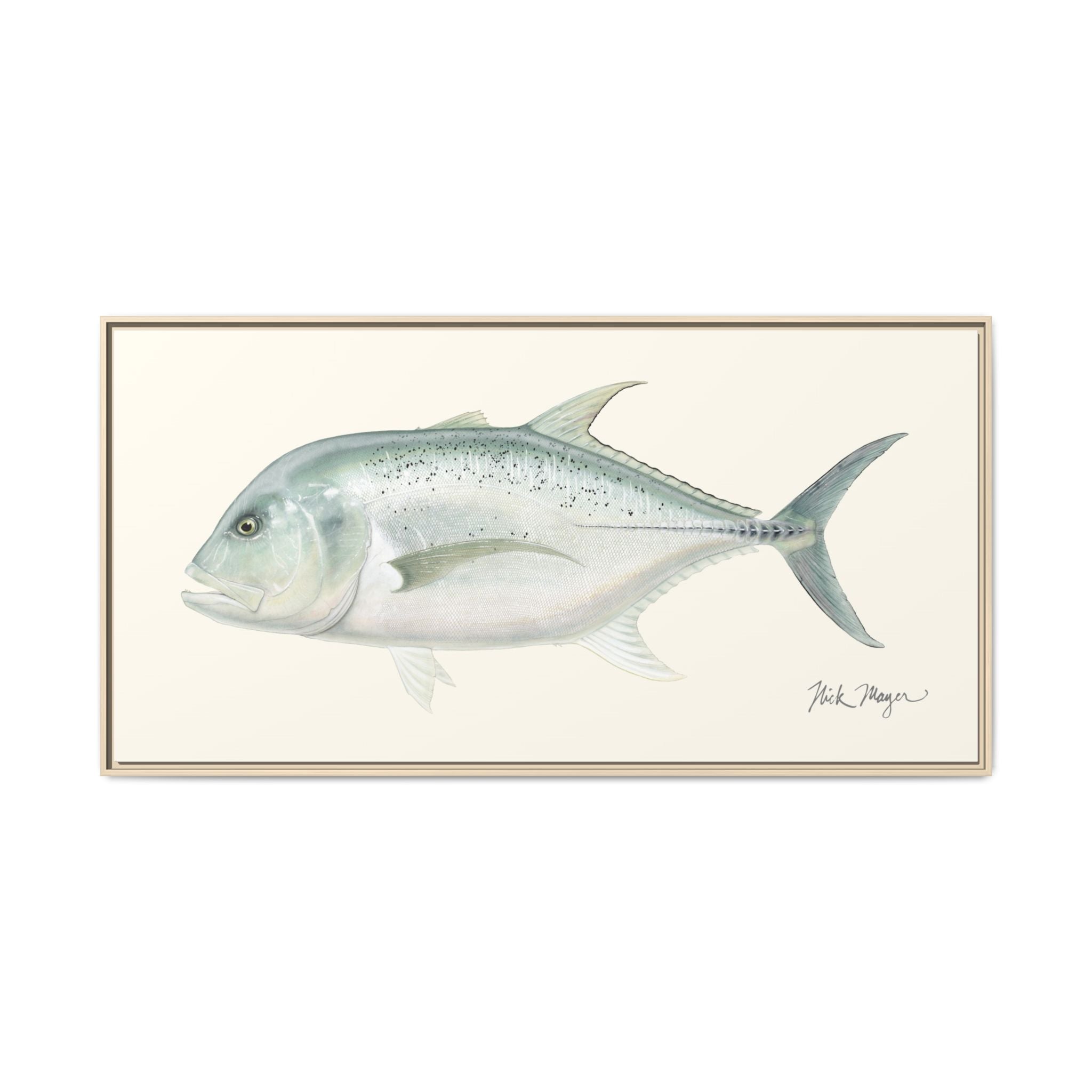 Boss Giant Trevally Framed Canvas Print Printify