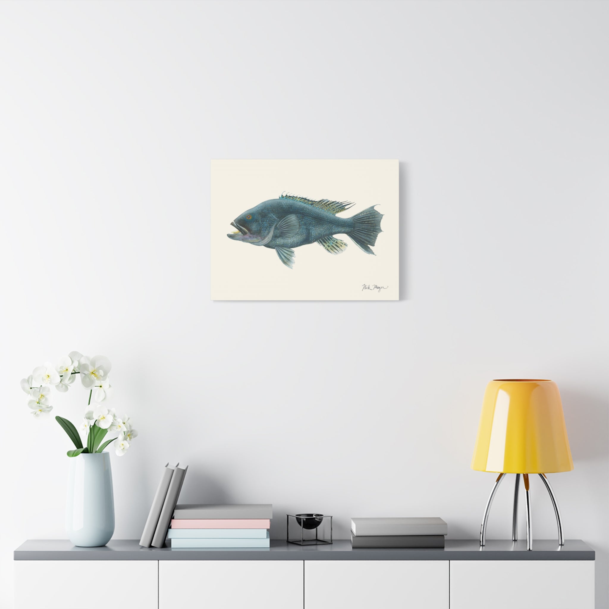 Black Sea Bass Canvas Print