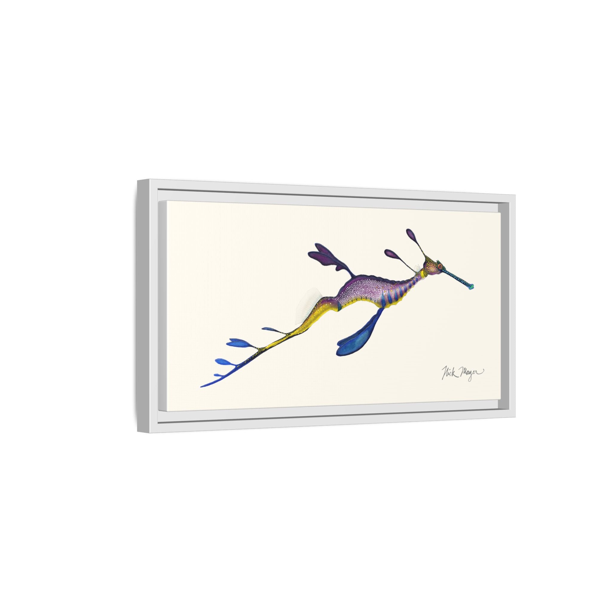 Weedy Sea Dragon Framed Canvas Print Printify