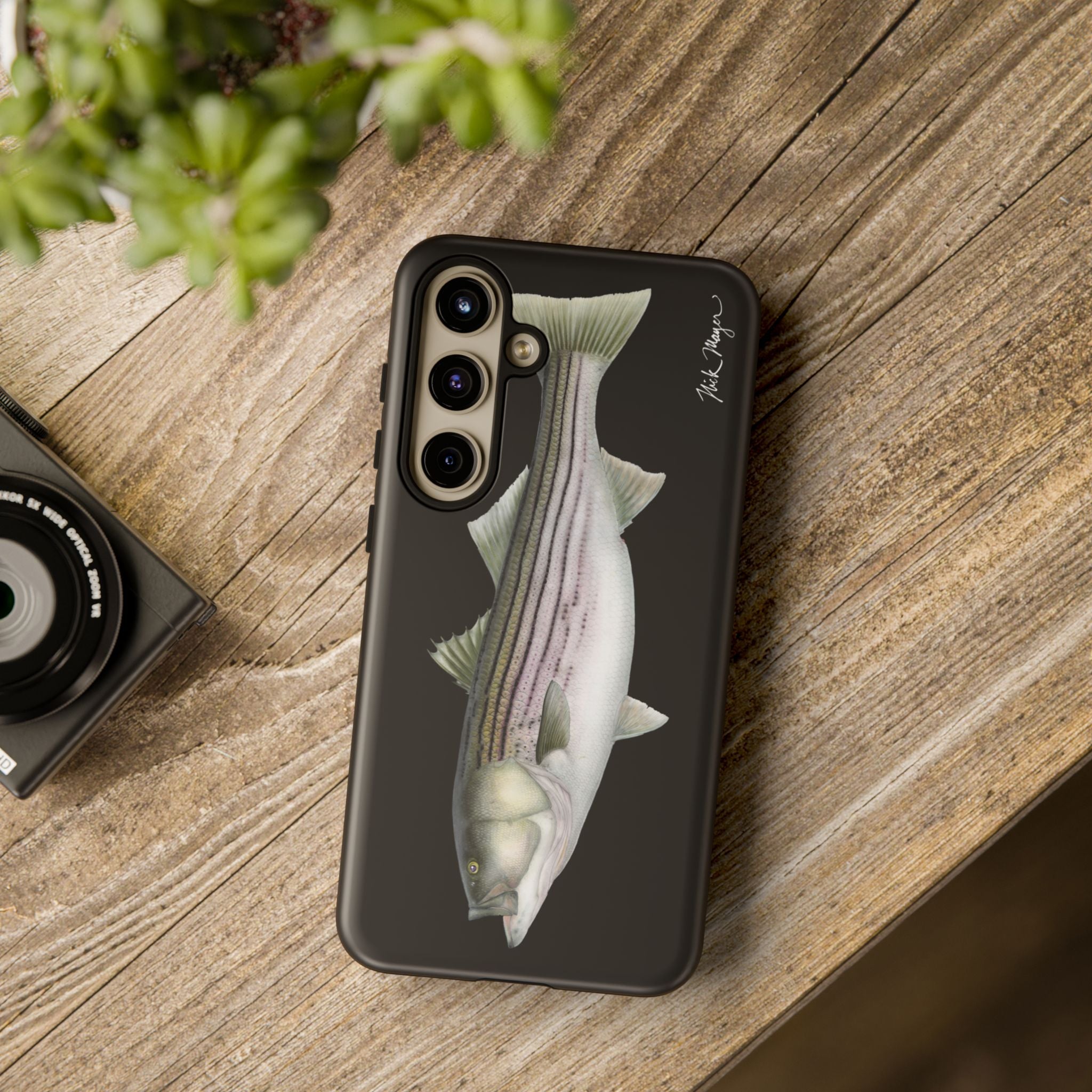 30 lb Striper Black Phone Case (Samsung) Printify