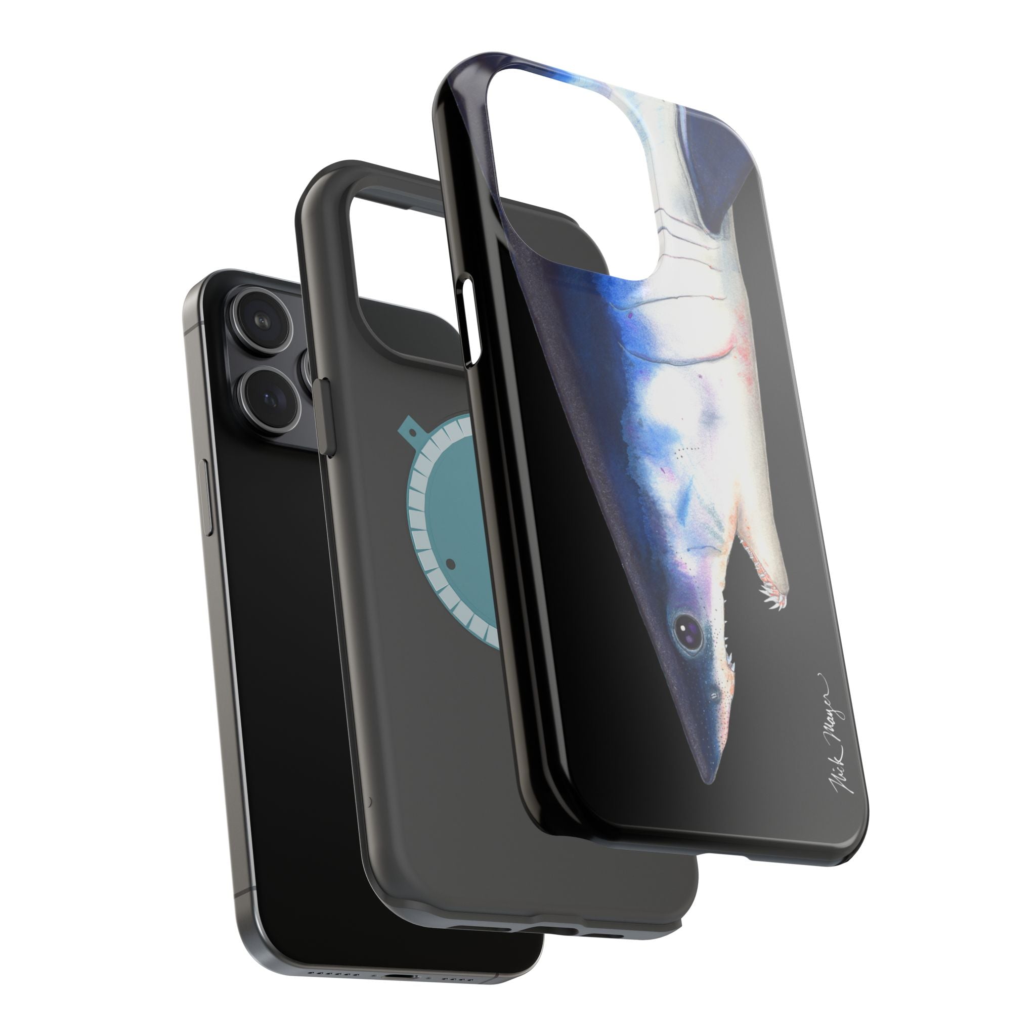 Mako Shark Face MagSafe Black iPhone Case