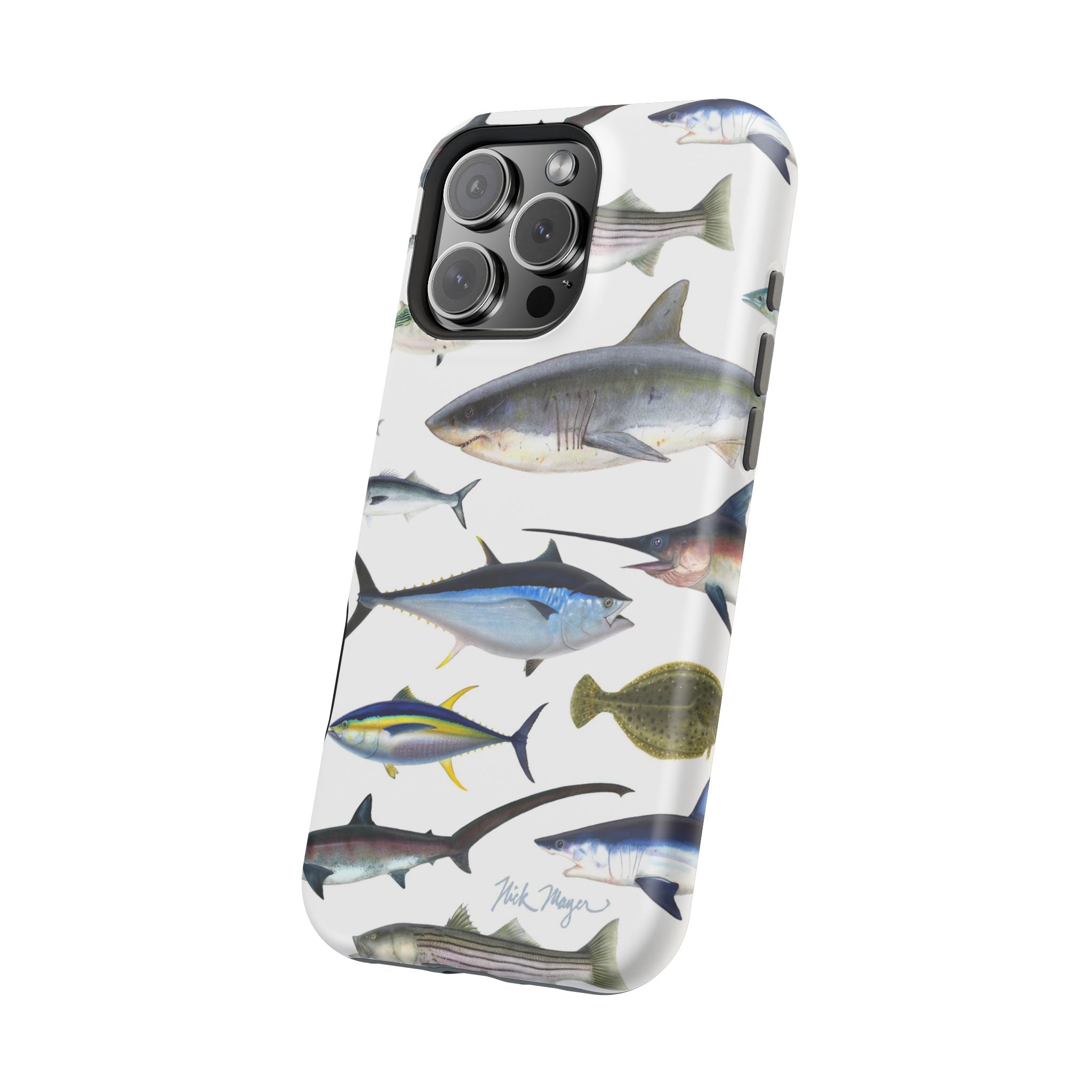 New England Fish White MagSafe iPhone Case