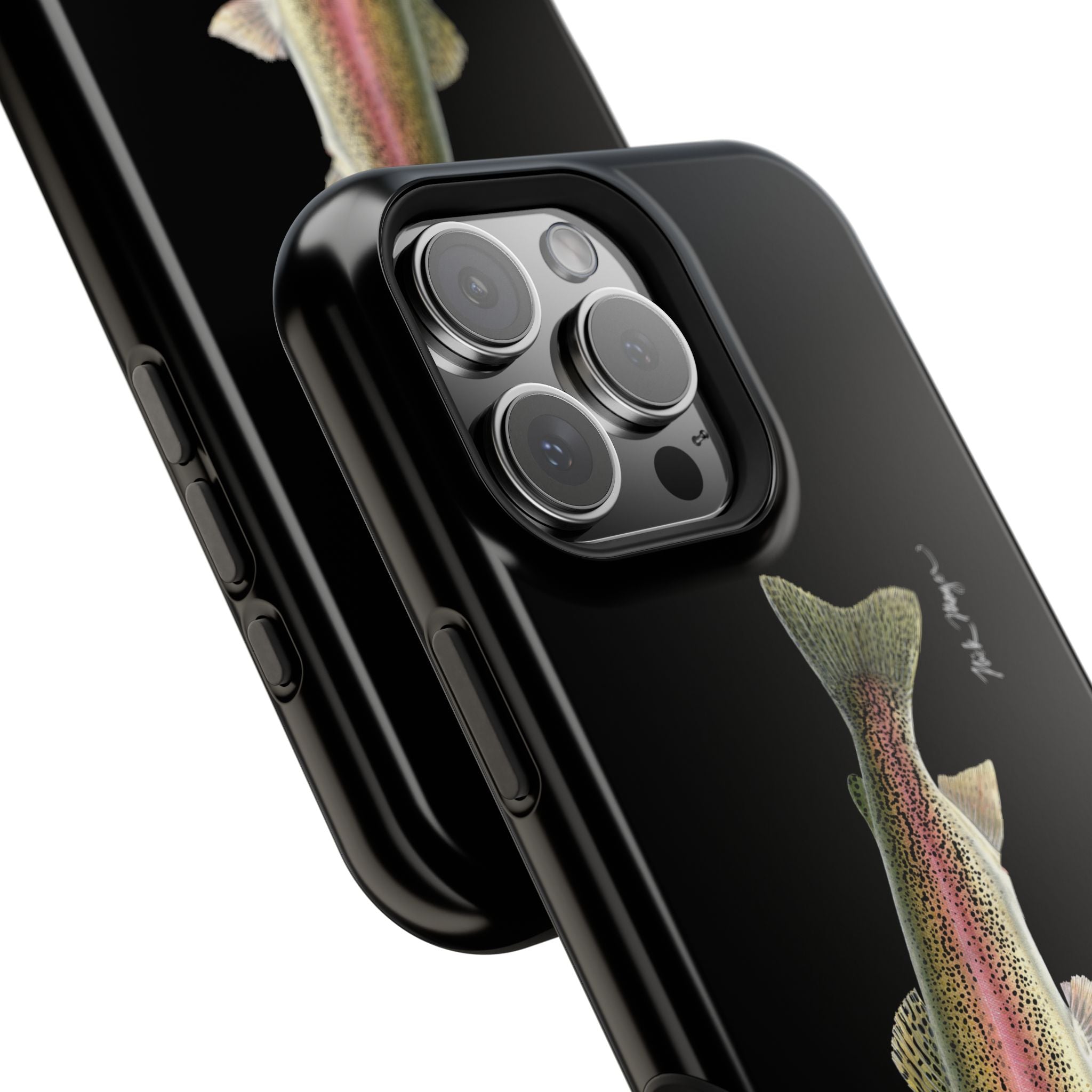 Rainbow Trout MagSafe Black iPhone Case