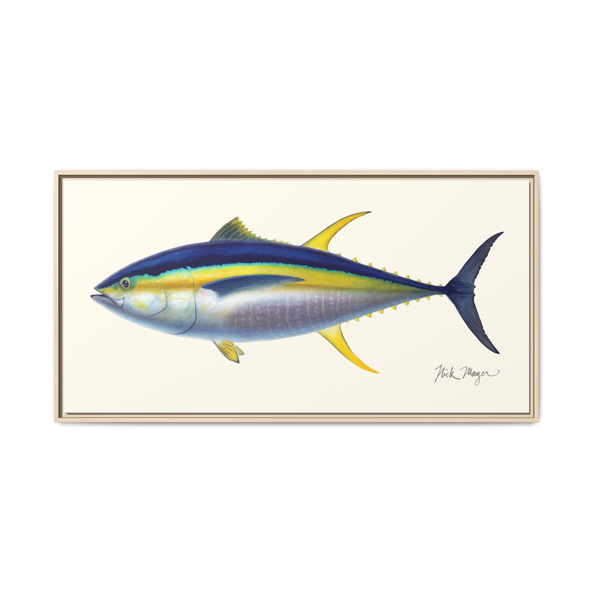 Yellowfin Tuna Framed Canvas Print Printify