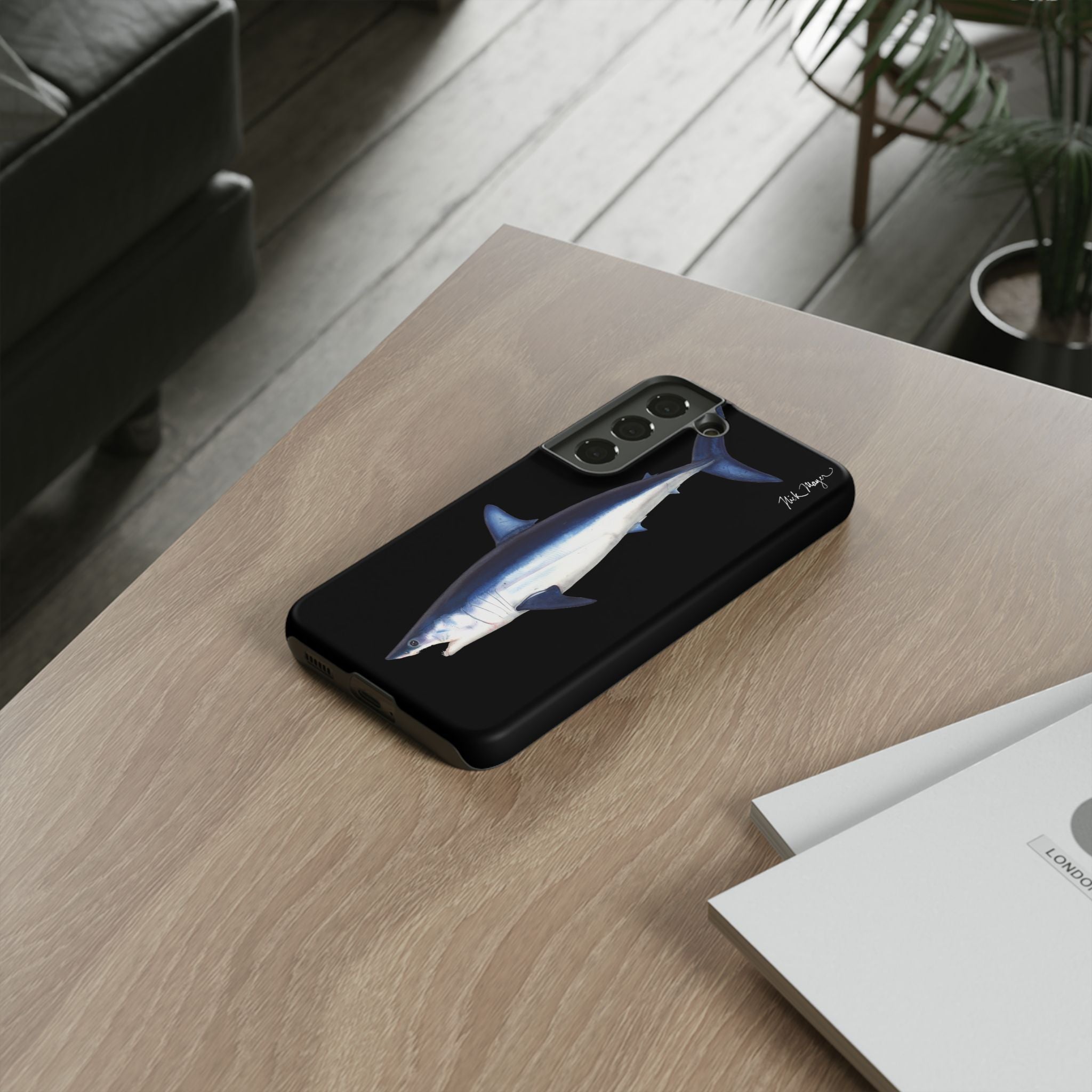 Mako Shark Black Phone Case (Samsung)