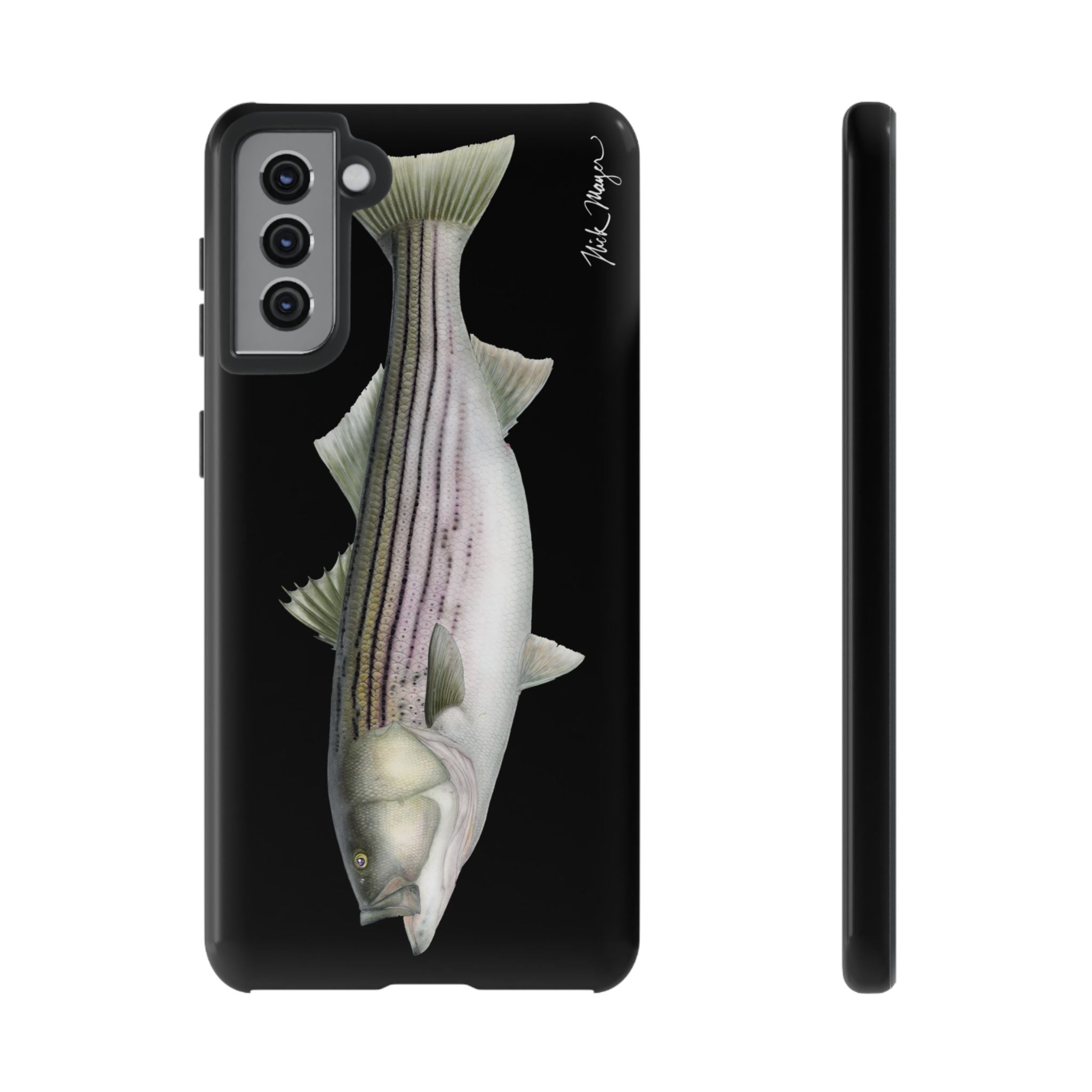 30 lb Striper Black Phone Case (Samsung) Printify