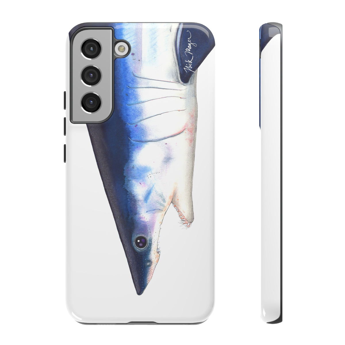 Mako Shark Face White Phone Case (Samsung) Printify