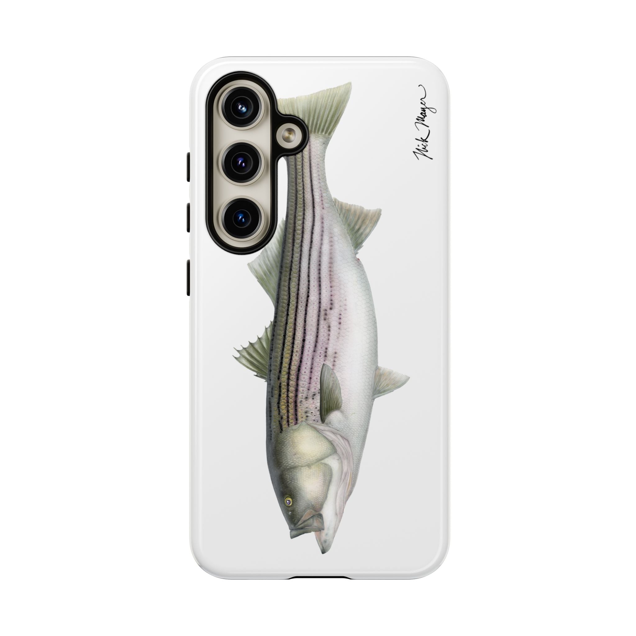 30 lb Striper White Phone Case (Samsung) Printify