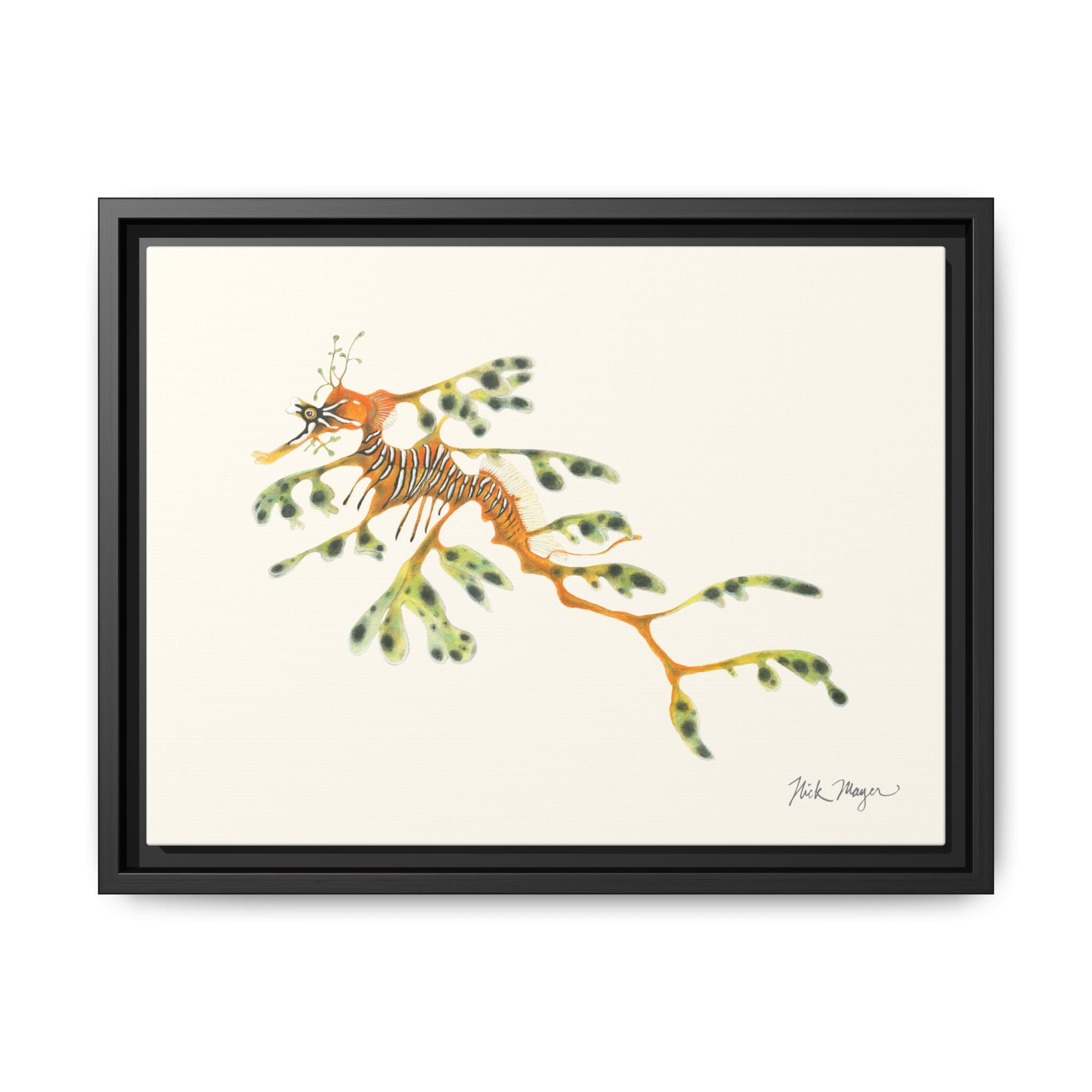 Leafy Sea Dragon Framed Canvas Print Printify