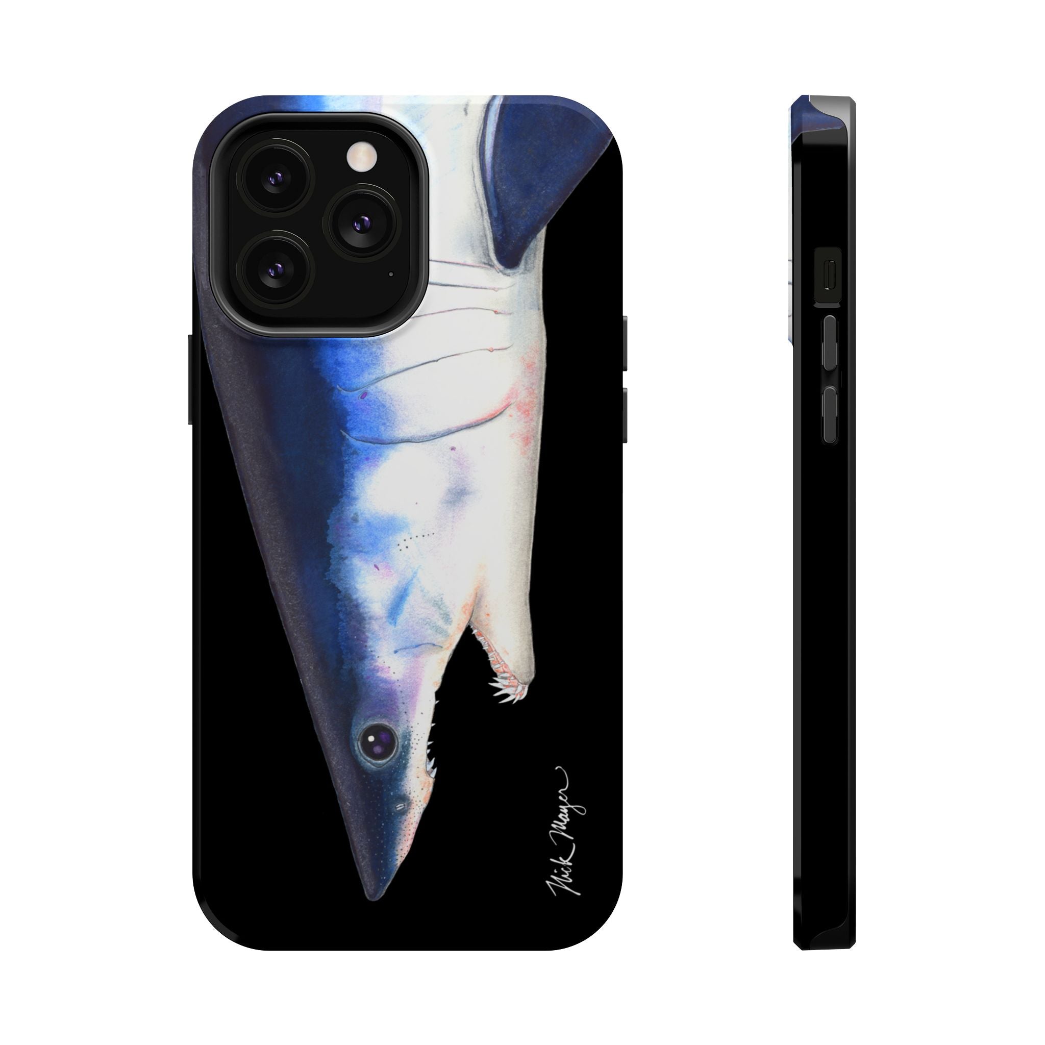 Mako Shark Face MagSafe Black iPhone Case