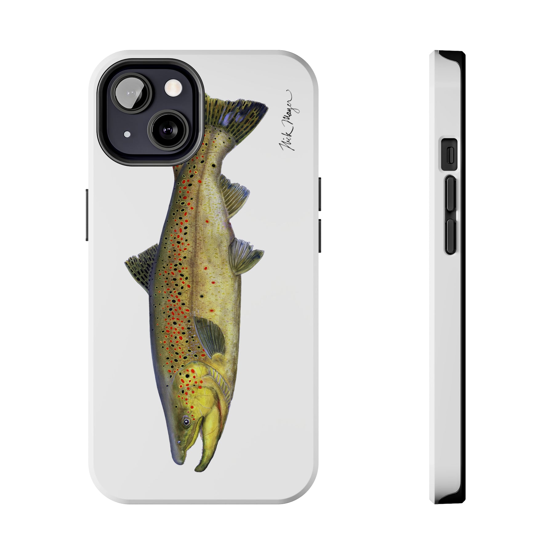 Nick Mayer's Rainbow Trout iPhone Case: Durable