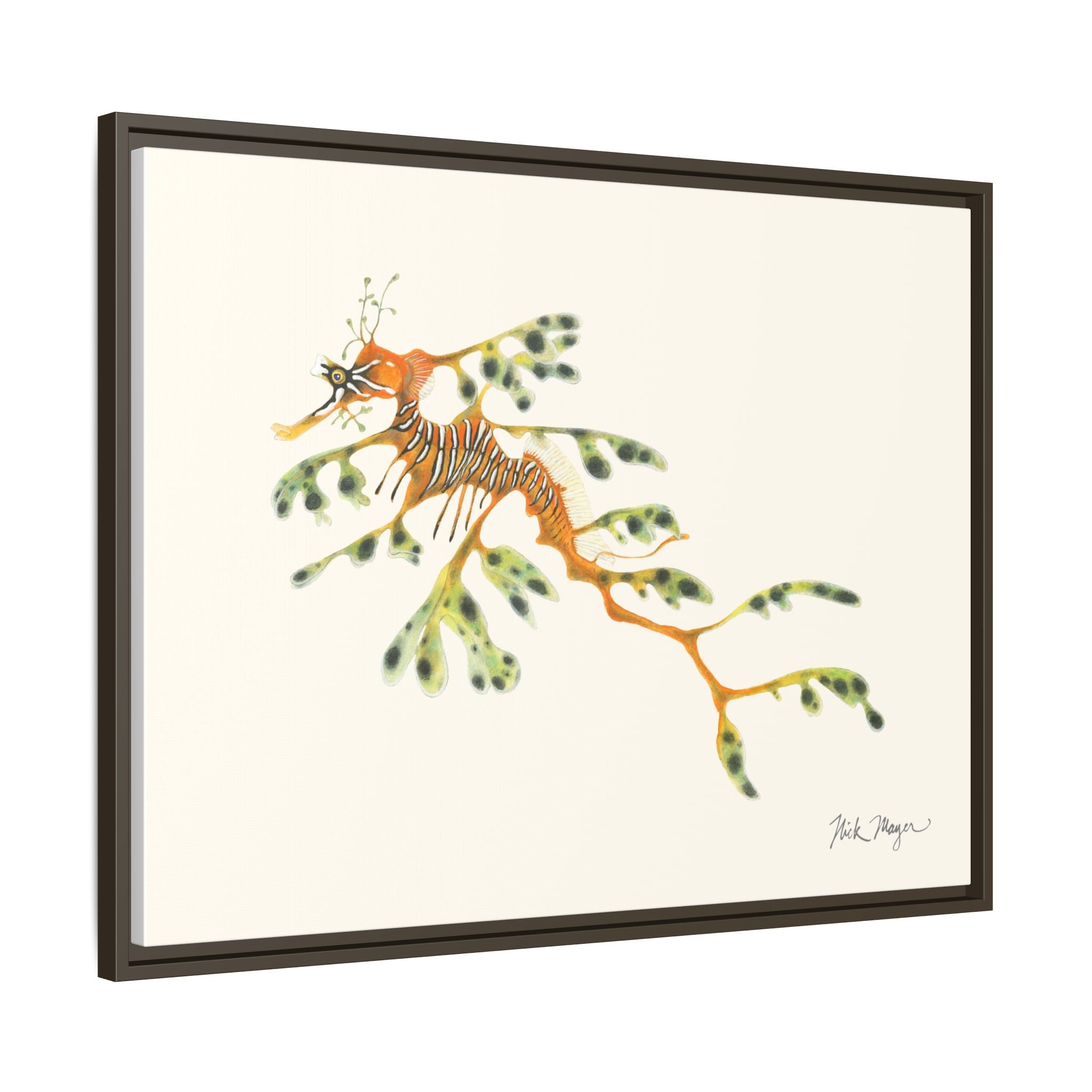 Leafy Sea Dragon Framed Canvas Print Printify