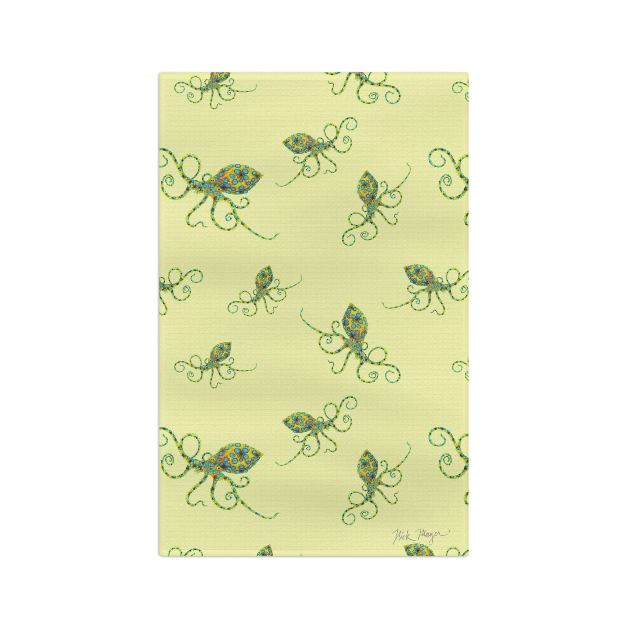 Yellow Octopus Soft Kitchen Towel