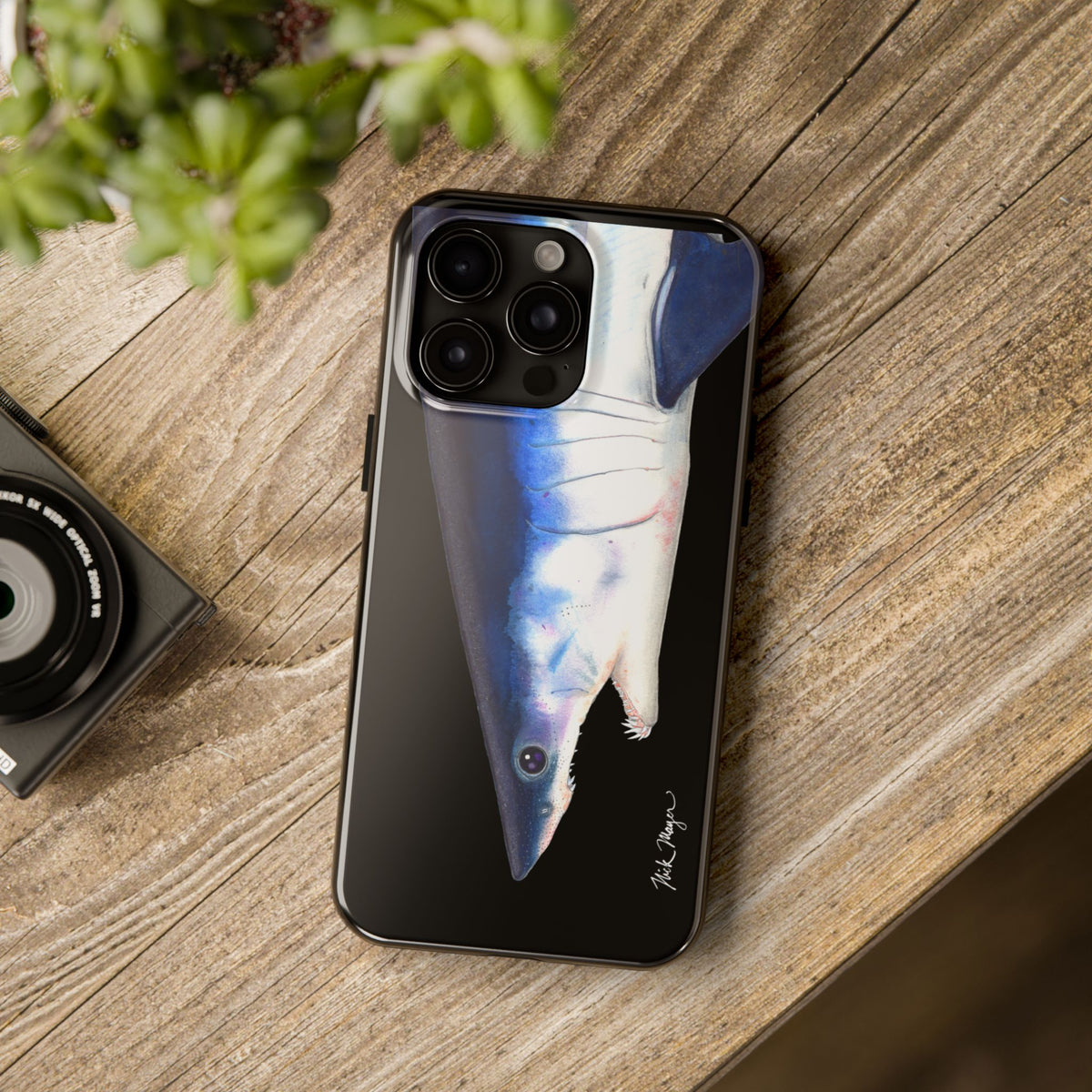 Mako Shark Face Black Case (iPhone) Printify