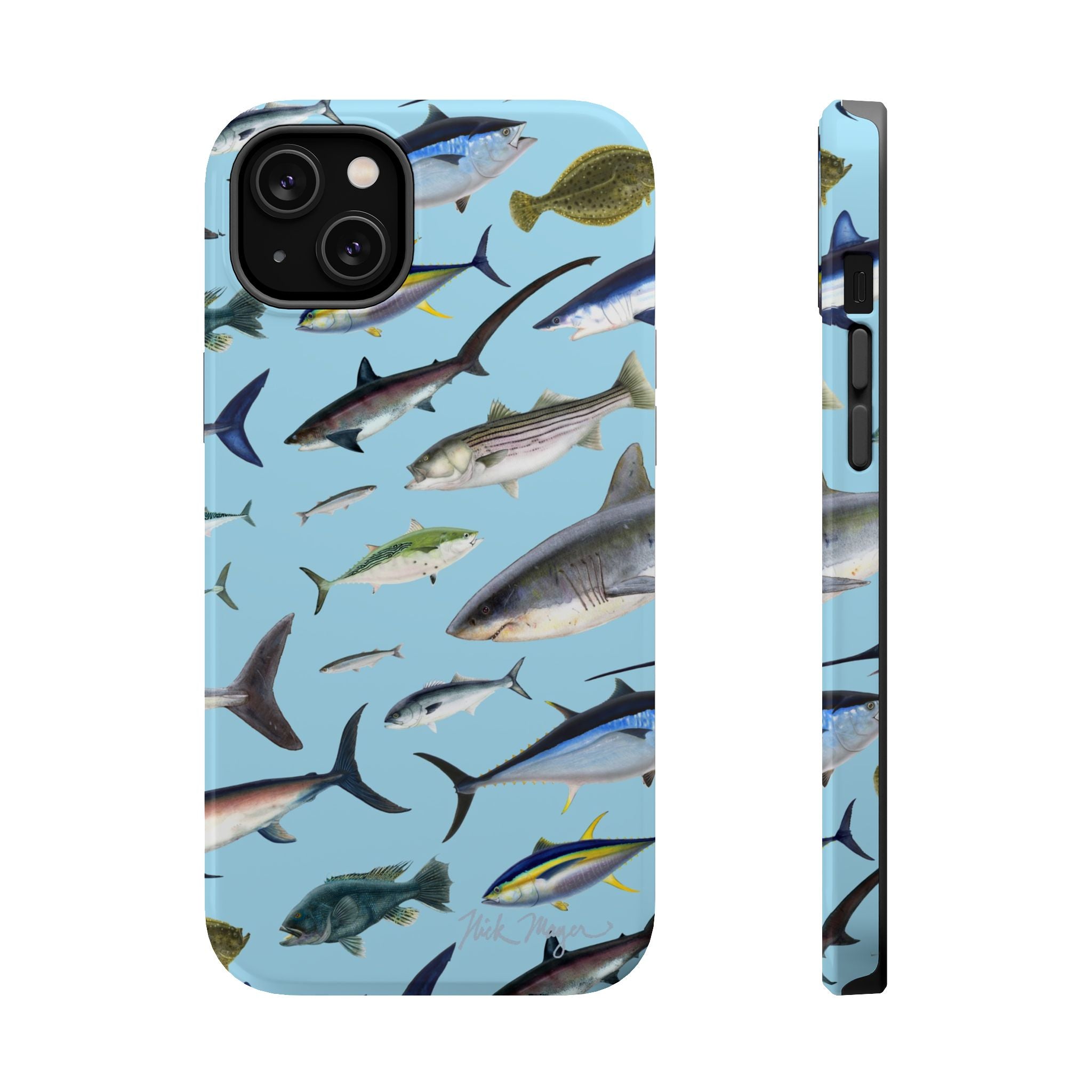 New England Fish Blue MagSafe iPhone Case