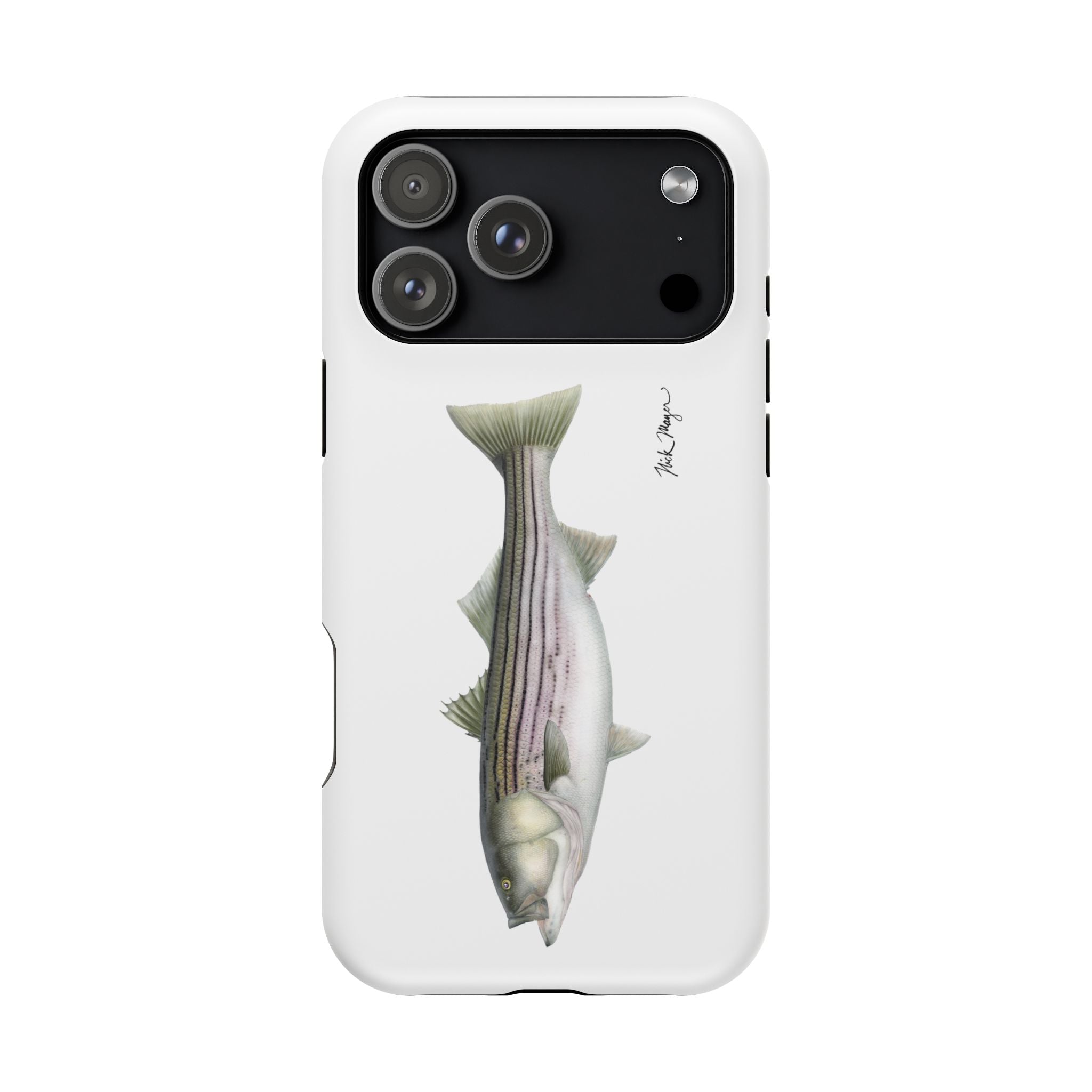 30 lb Striper MagSafe White iPhone Case