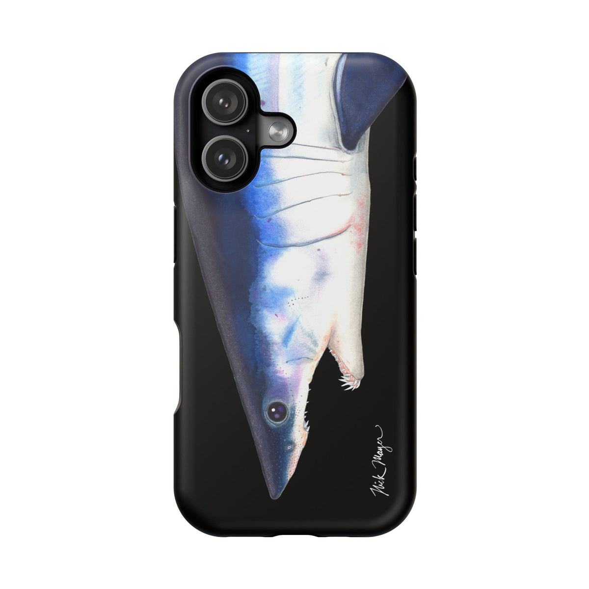 Mako Shark Face MagSafe Black iPhone Case Printify