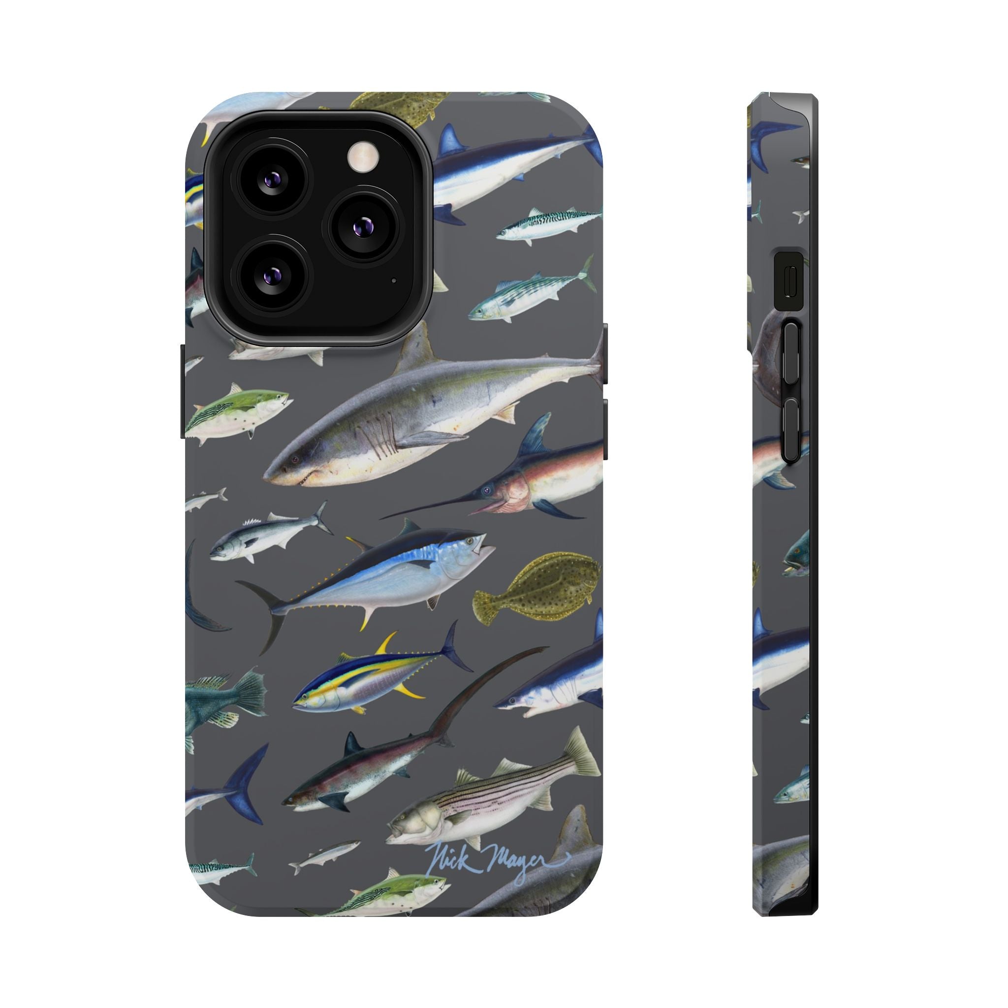 New England Offshore Fish Grey MagSafe iPhone Case