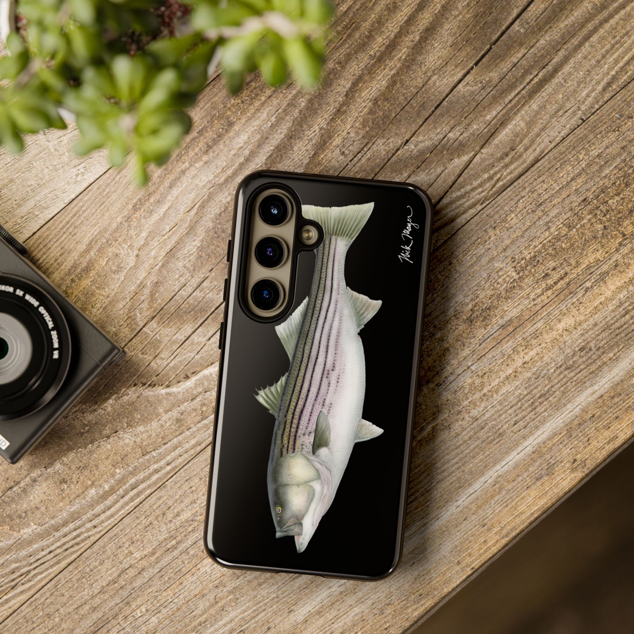 30 lb Striper Black Phone Case (Samsung) Printify