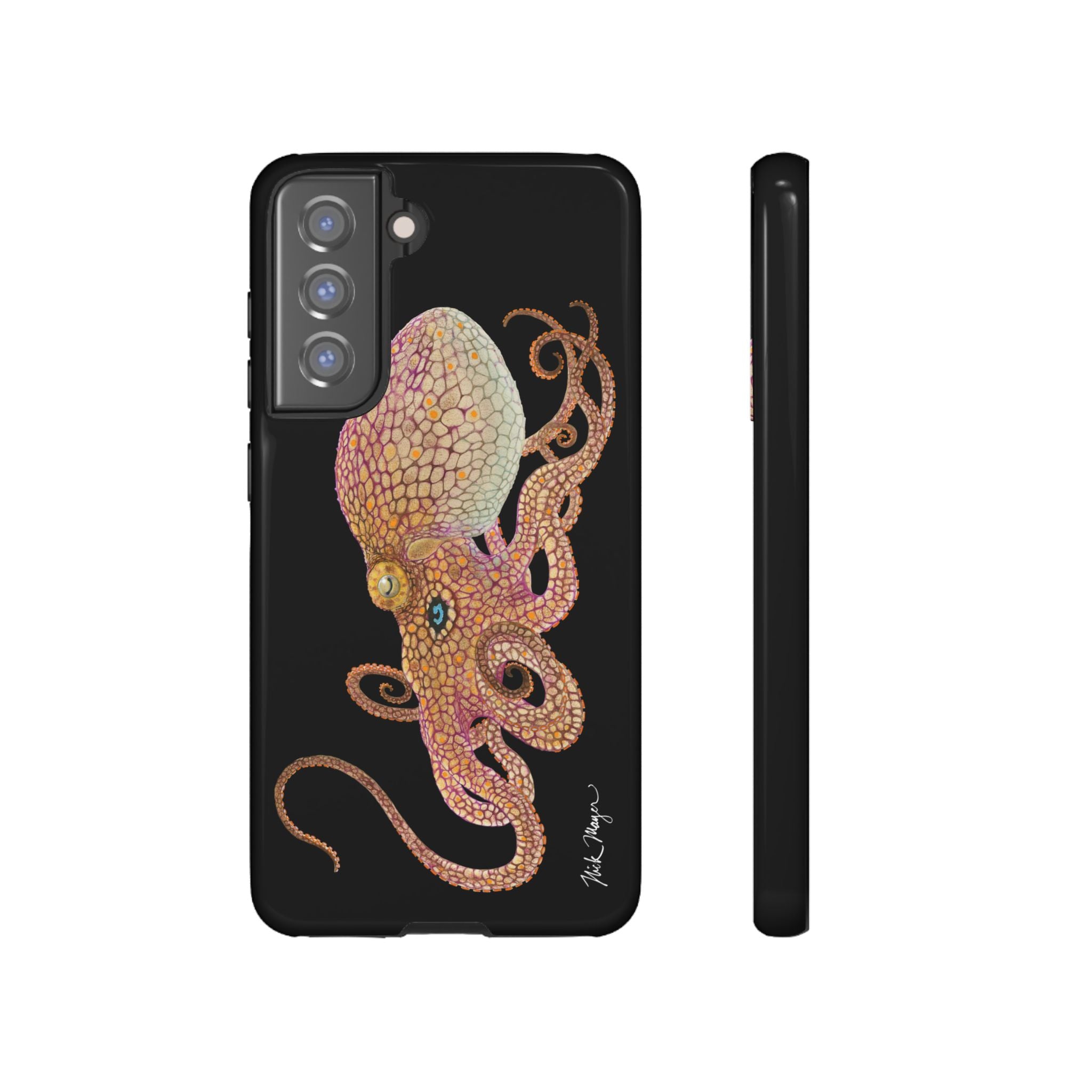 Two Spot Octopus Black Phone Case (Samsung)