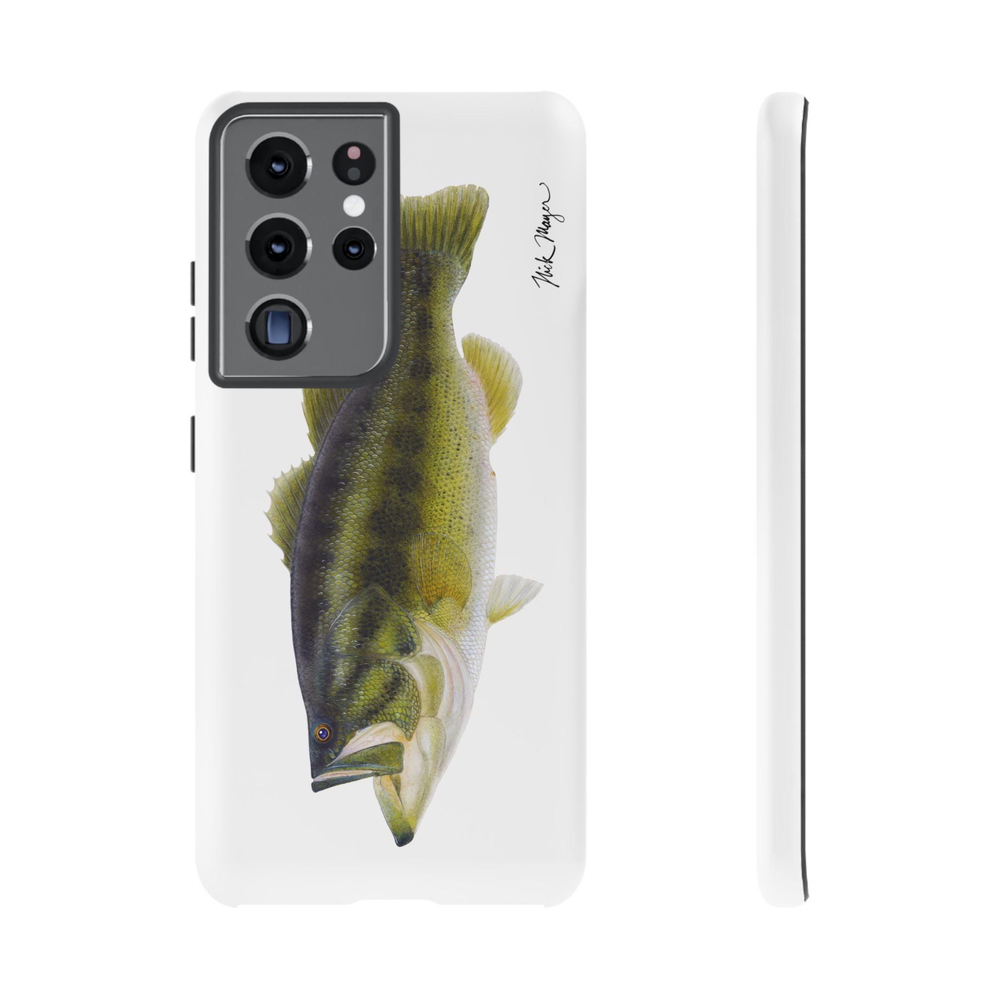 Largemouth Bass White Phone Case (Samsung) Printify