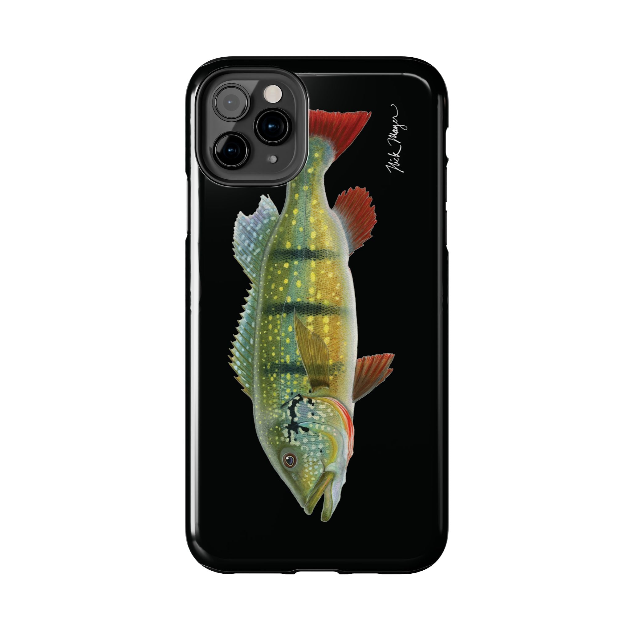 Peacock Bass Black iPhone Case