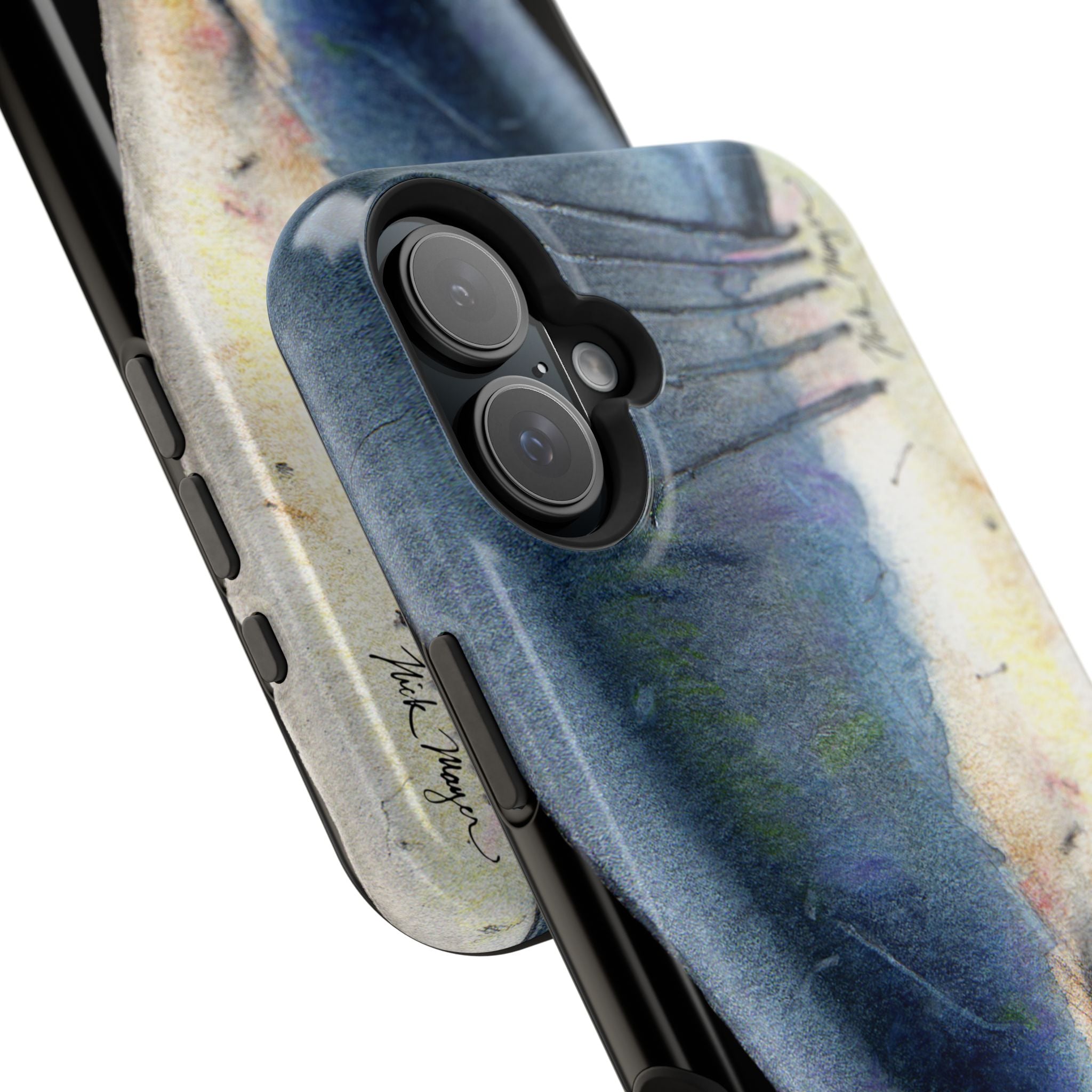 Great White Shark Face MagSafe Black iPhone Case