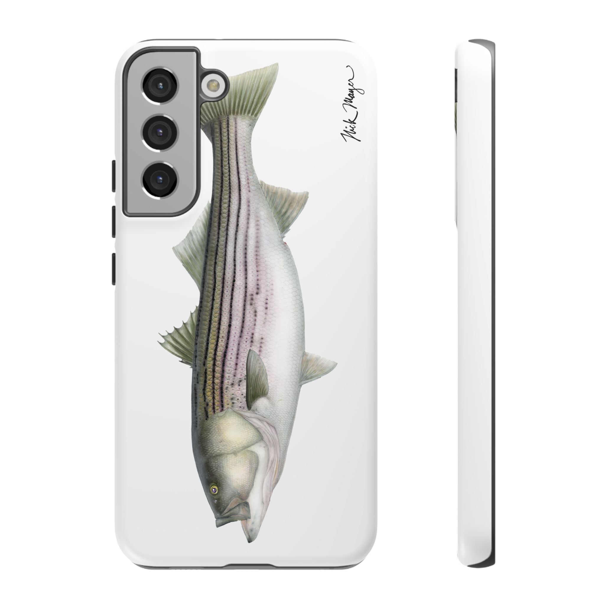 30 lb Striper White Phone Case (Samsung) Printify