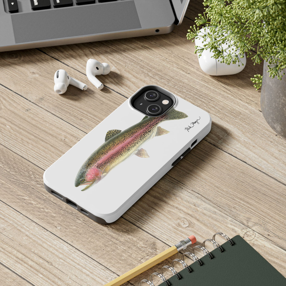 Rainbow Trout White Phone Case (iPhone) Printify